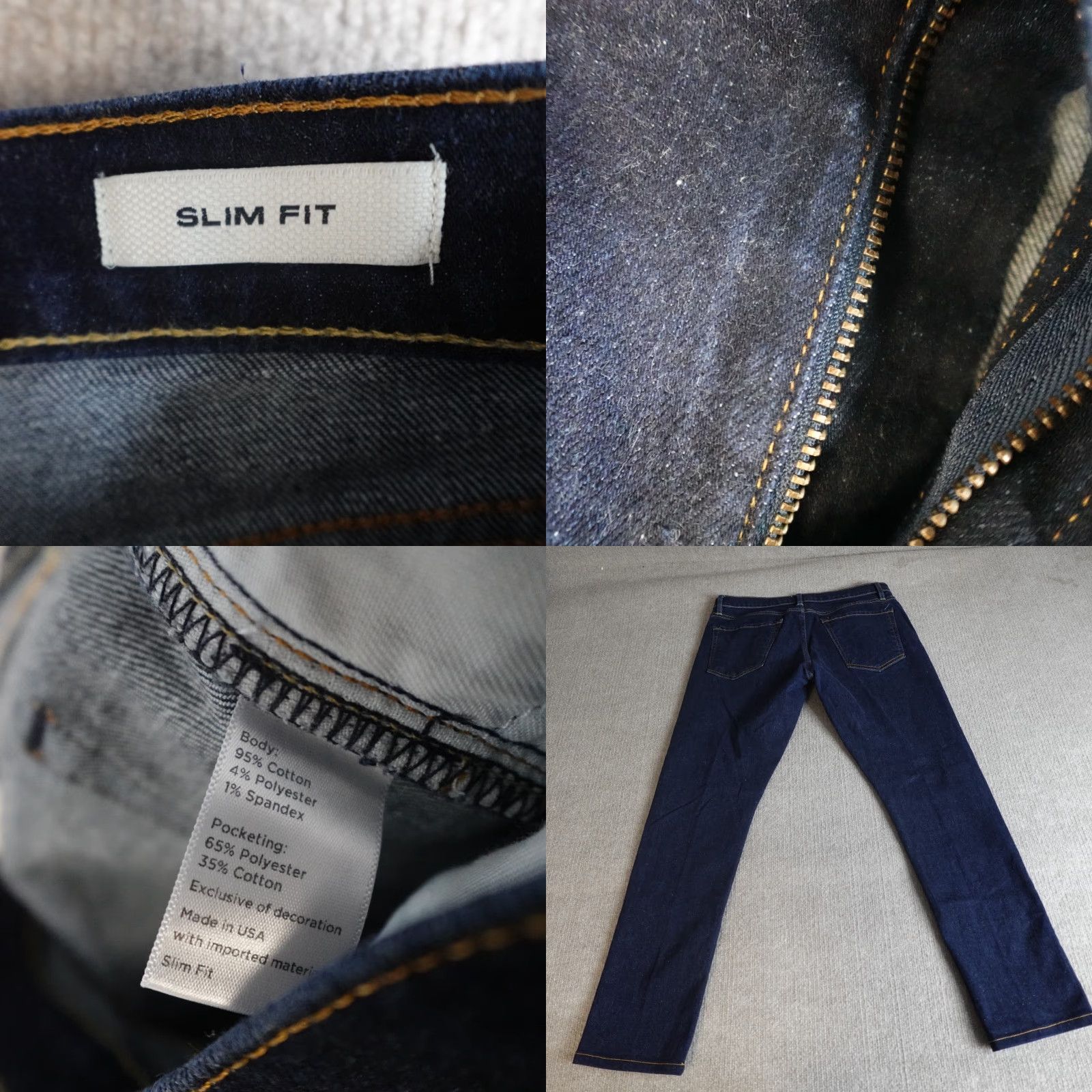 Vintage Flint & Tinder Jeans Slim Straight Blue 29 Inseam 5-Pocket Denim Cotton Spandex Belt Loops USA Regular Men’s Size 30? Size US 30 / EU 46 - 8 Thumbnail