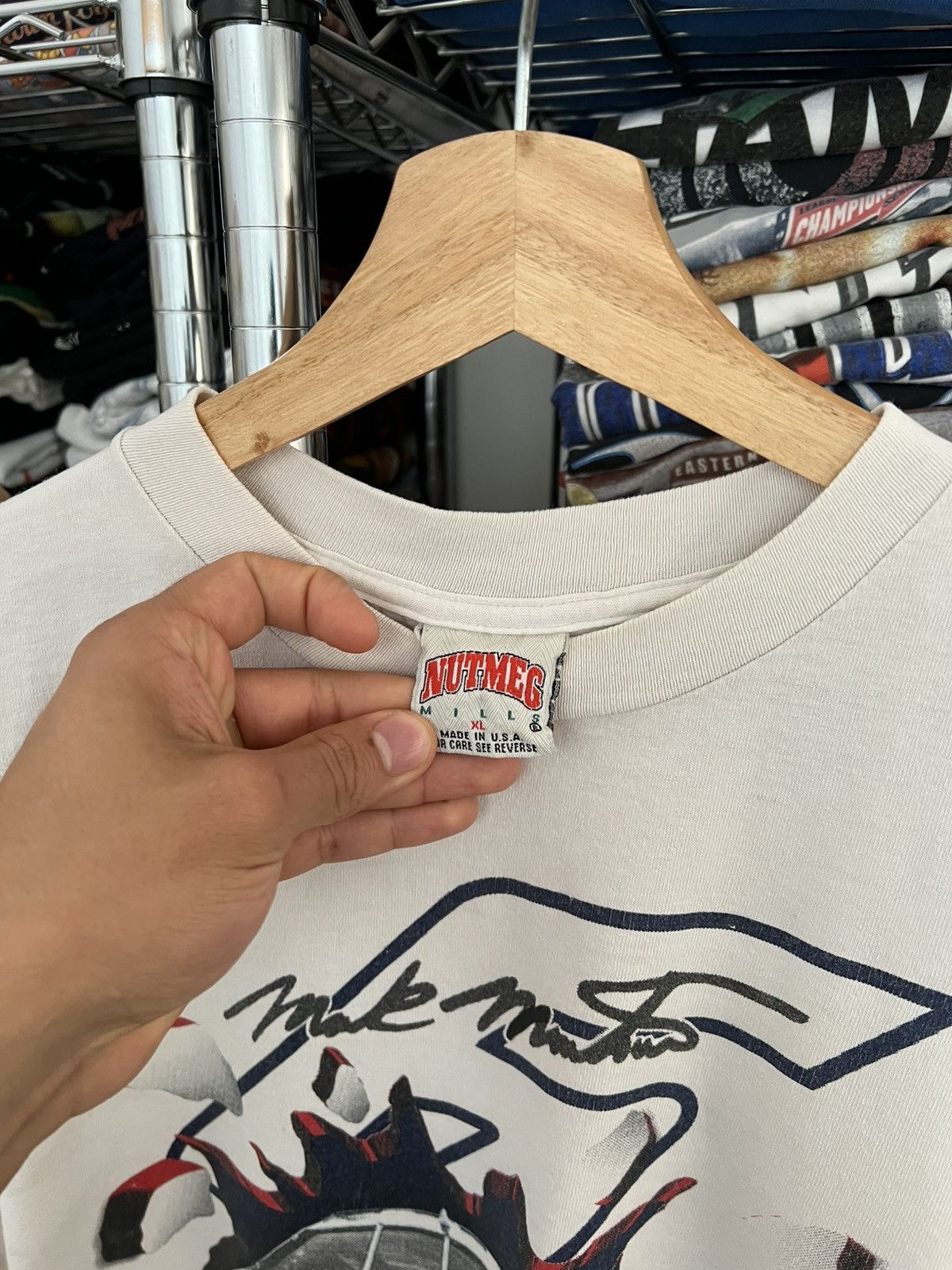 NASCAR 90s Mark Martin Shattered Tee Single Stitch Racing Nutmeg Size US XL / EU 56 / 4 - 5 Thumbnail