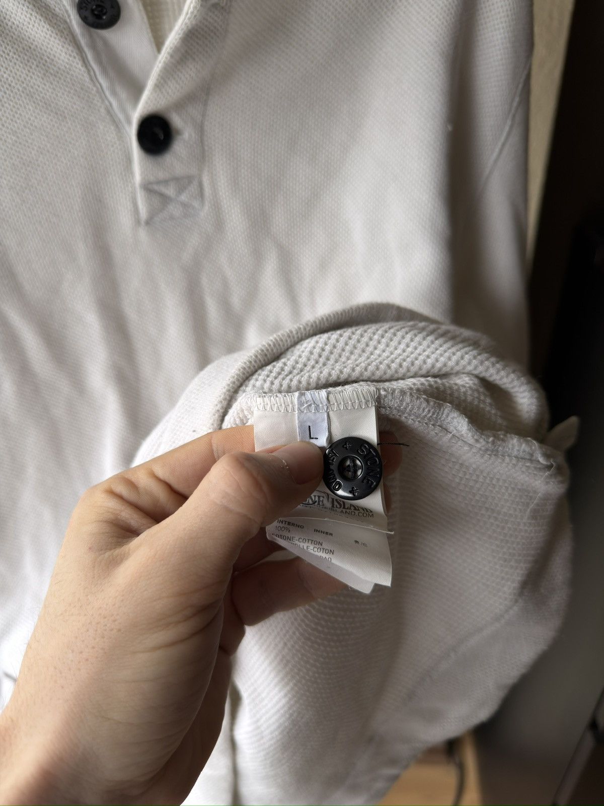 Stone Island Stone island white sweater long sleeve no path Size US L / EU 52-54 / 3 - 7 Thumbnail