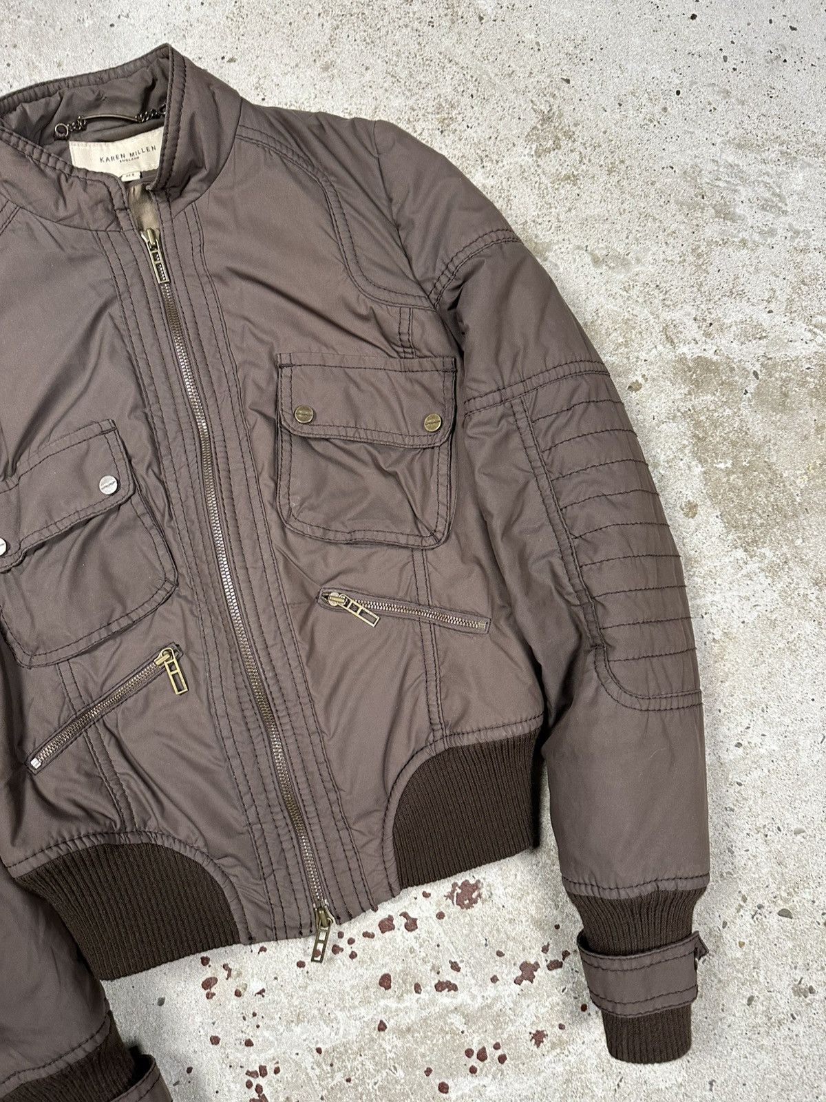 If Six Was Nine Vintage Y2K Brown Utility Japanese Style Bomber Jacket Size US S / EU 44-46 / 1 - 6 Thumbnail