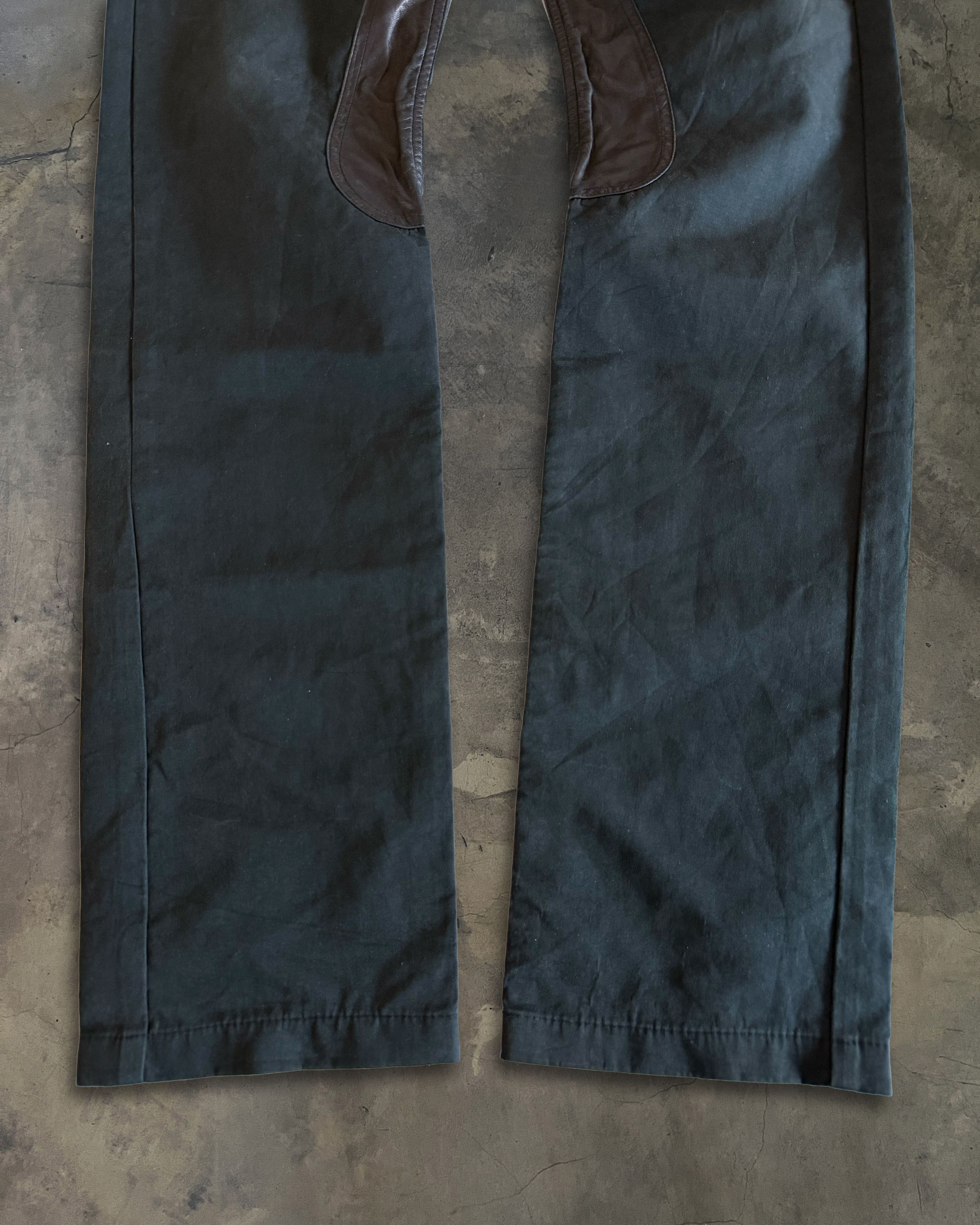 Rick Owens RICK OWENS FW2007 "EXPLODER" MOLESKIN LEATHER PATCH PANTS Size US 30 / EU 46 - 3 Thumbnail