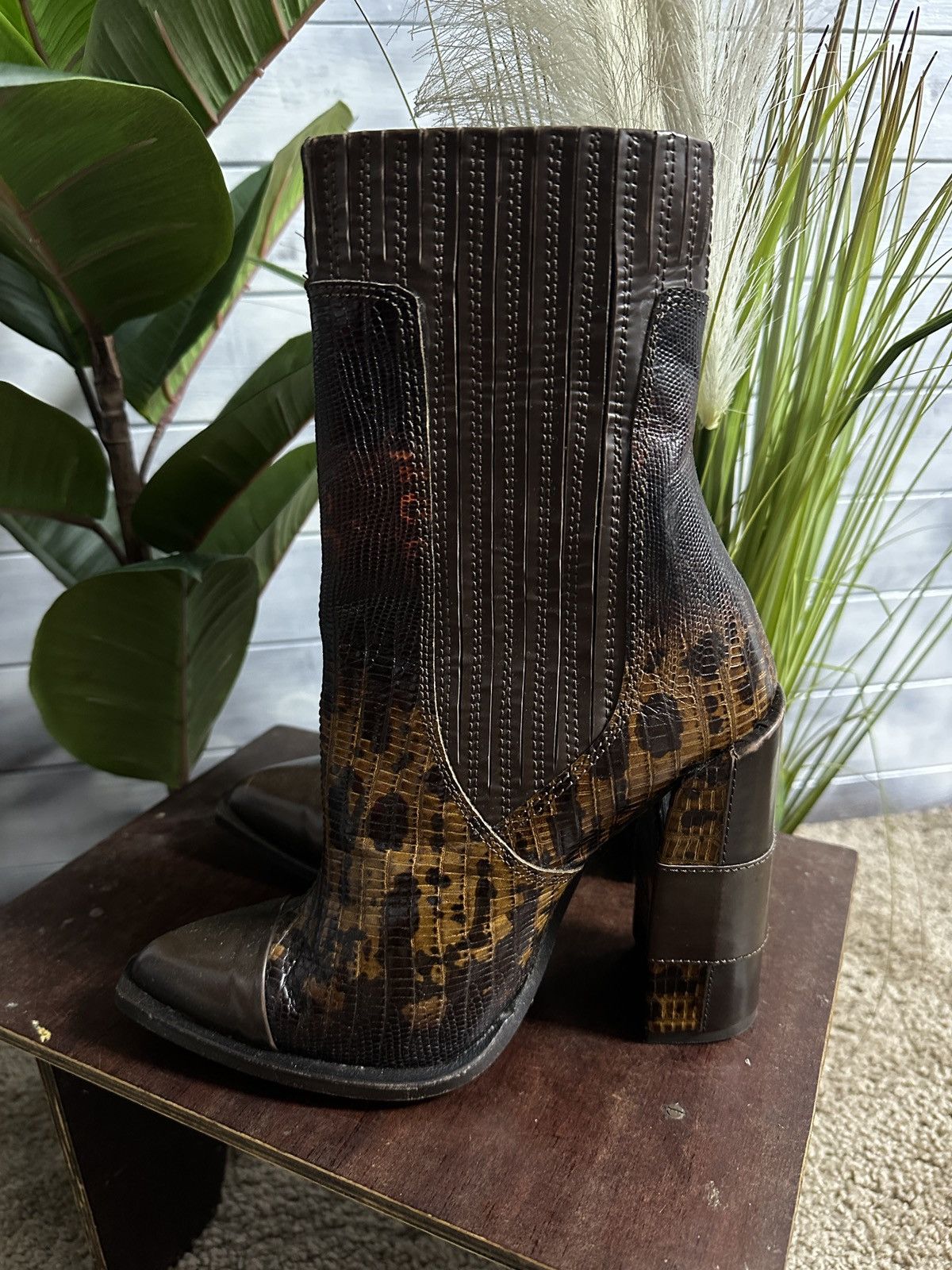 Japanese Brand × Leather Rare Boots Real Leather Snake U Made In Portugal Avant-Garde Size US 8 / IT 38 - 3 Thumbnail