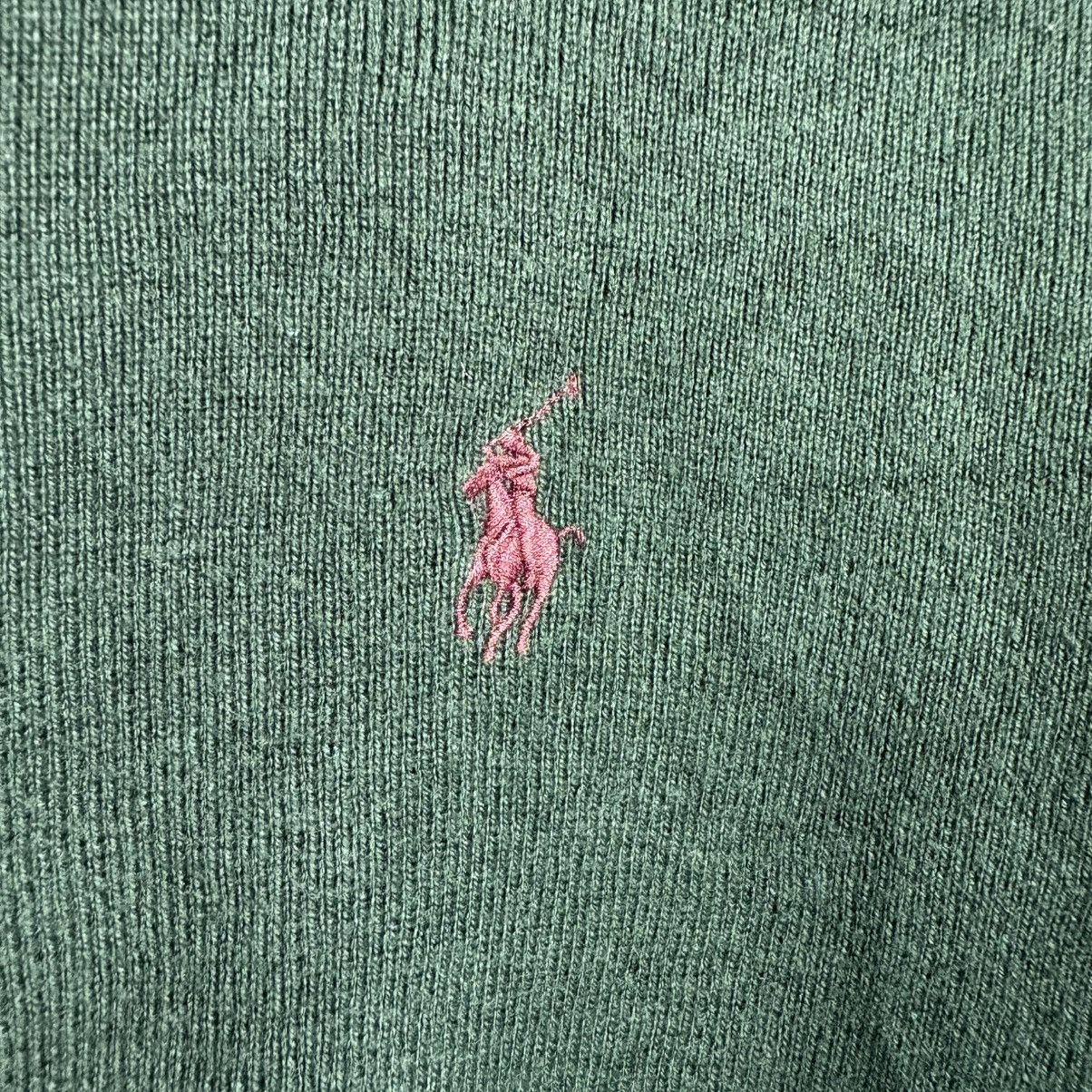 Polo Ralph Lauren Vintage 90s Polo Ralph Lauren Olive Green Cardigan Sweater Size US L / EU 52-54 / 3 - 3 Thumbnail