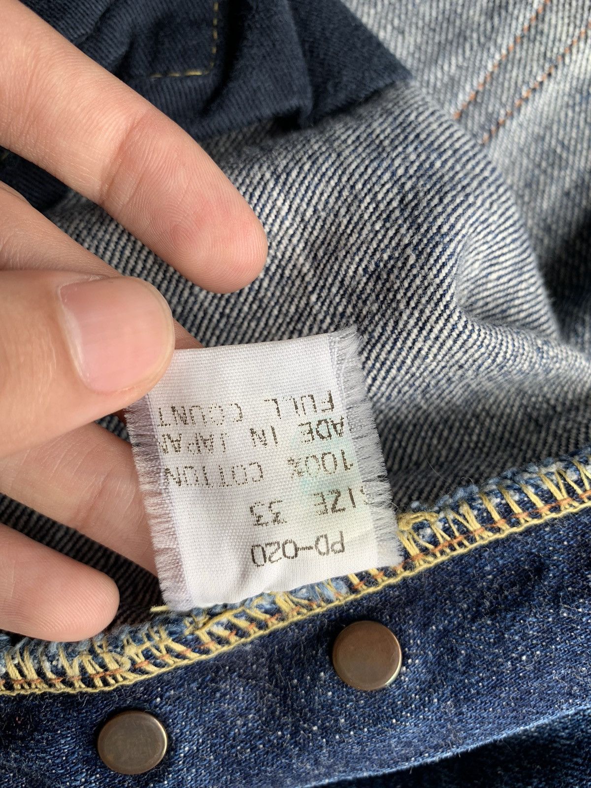 Full Count & Co. FULL COUNT SELVEDGE BUTTON FLY FADED DISTRESSED DENIM Size US 31 - 13 Thumbnail