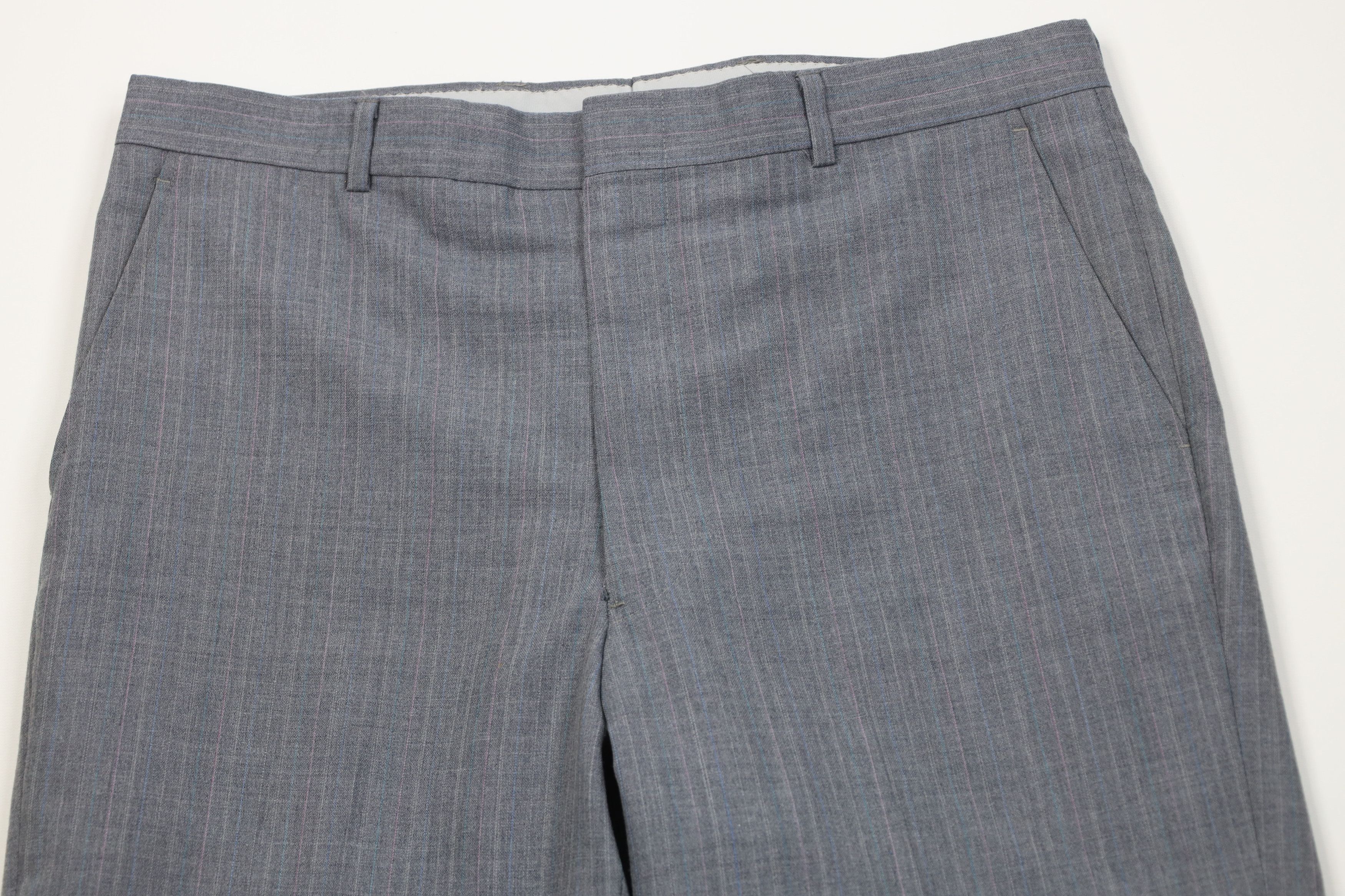 Vintage Vintage 70s Streetwear Pinstriped Wide Leg Chino Pants US Size US 34 / EU 50 - 2 Thumbnail