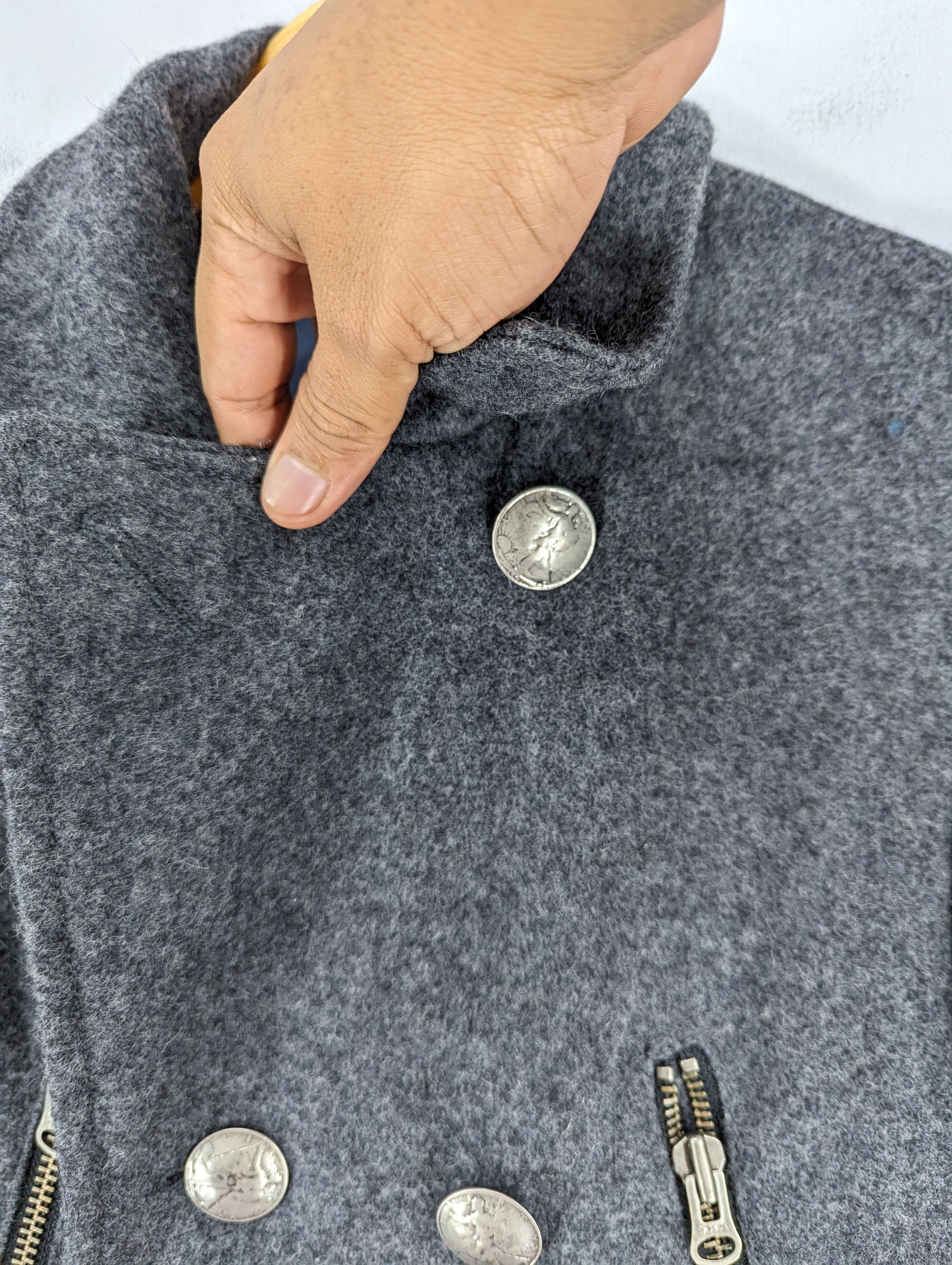 Japanese Brand 🔥RARE🔥291295 Homme Double Breasted Wool Jacket Size M / US 6-8 / IT 42-44 - 9 Thumbnail