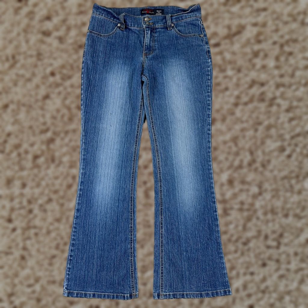 Denime C'est Toi Jeans Women 11 Blue Denim Bootcut Low Rise Western Medium Wash Pants Size 32" / US 10 / IT 46 - 1 Thumbnail