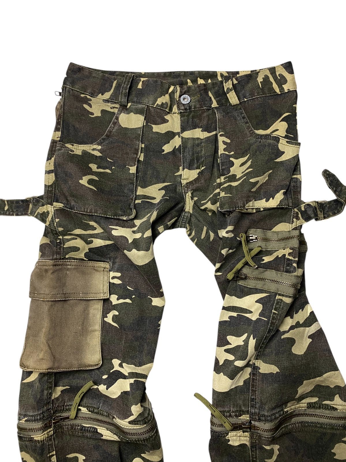 If Six Was Nine 2000's Happy Valley Military Multipocket Flared Pants Size US 26 / EU 42 - 11 Thumbnail