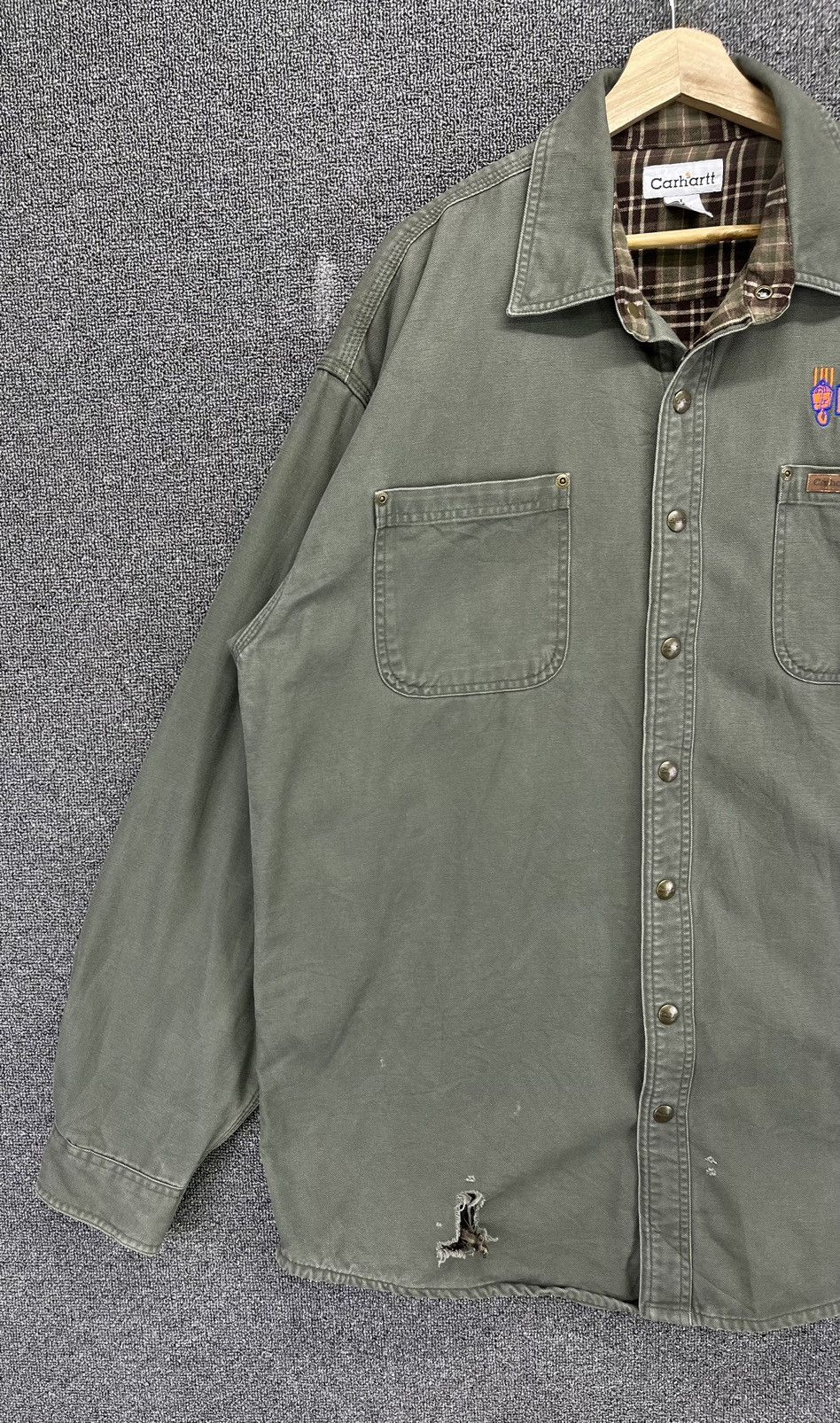 Carhartt Vintage Carhartt Button Up Work Wear Jacket Size US L / EU 52-54 / 3 - 3 Thumbnail