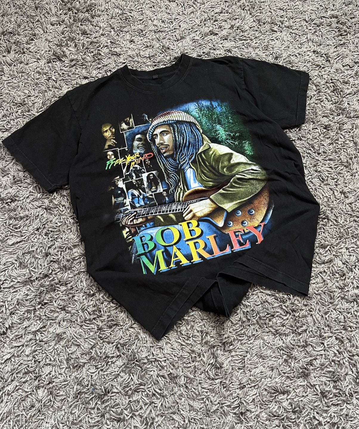 Bob Marley Vintage Bob Marley "Free Your Mind" Rap Tee Style T-Shirt Size US XXL / EU 58 / 5 - 1 Thumbnail