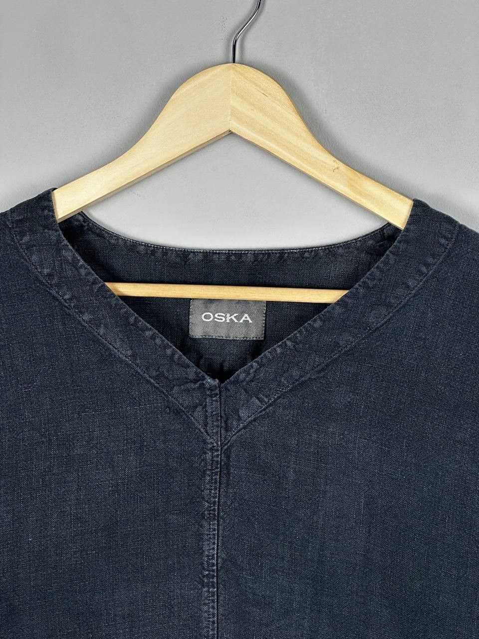 OSKA Oska Linen Garment Dyed Asymmetric Blouse Size S / US 4 / IT 40 - 4 Thumbnail