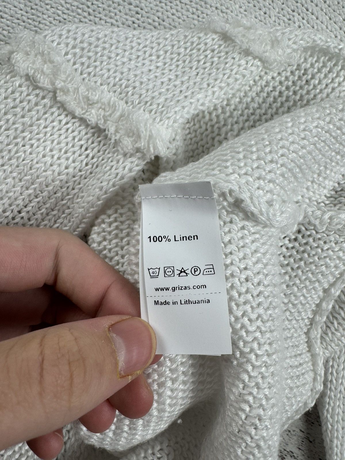 Japanese Brand Grizas Linen Asymmetric Oversized Knit Sweater Cropped Tunic Size XL / US 12-14 / IT 48-50 - 13 Thumbnail