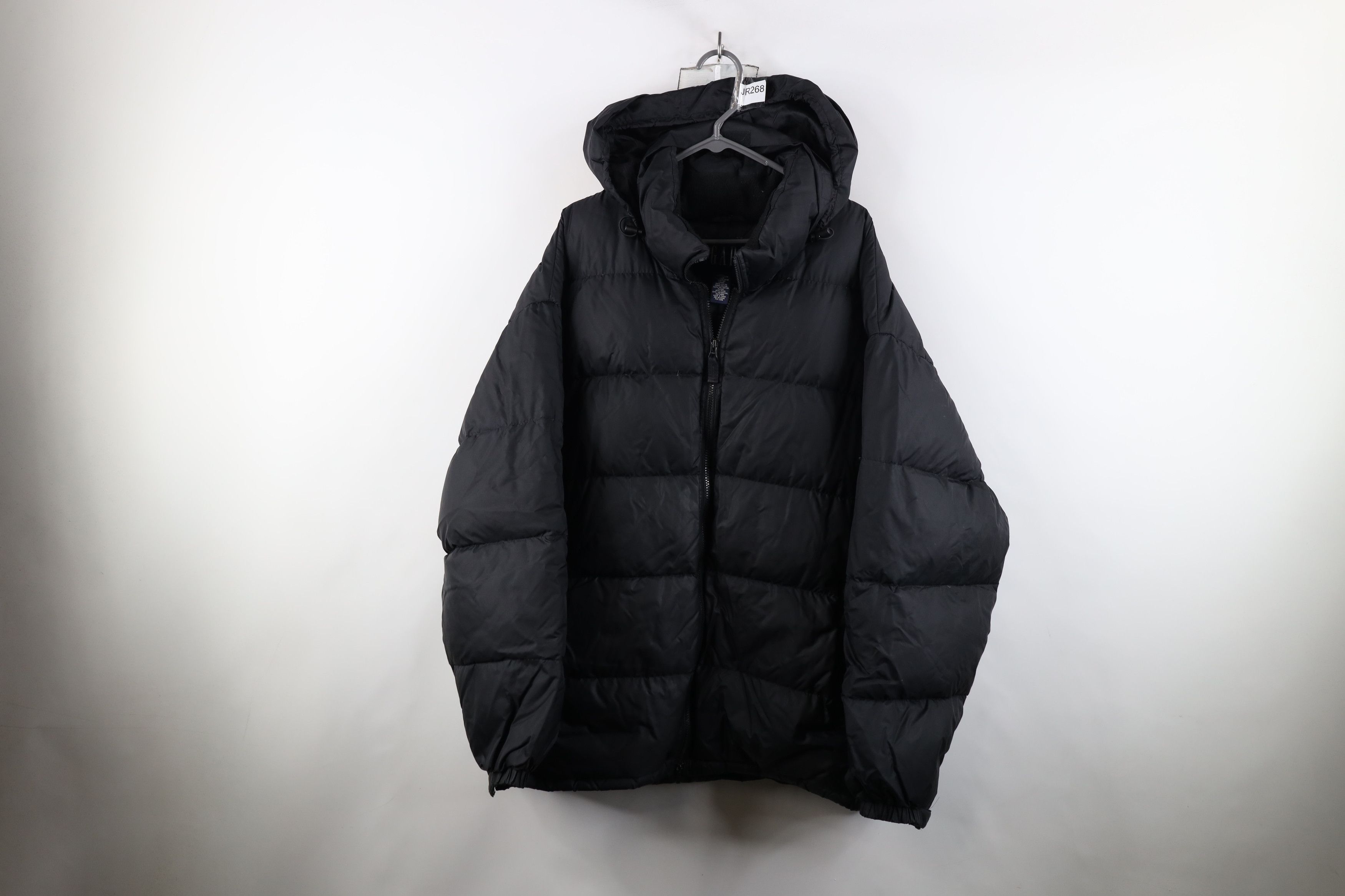 Vintage 90s Gap Duck Down Hooded Puffer Jacket Black