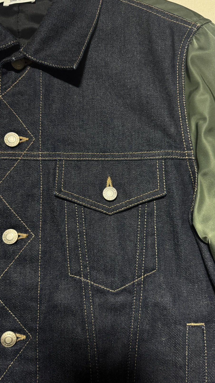 Alexander McQueen Alexander McQueen MA-1 Sleeve Denim Jacket Size US L / EU 52-54 / 3 - 9 Thumbnail