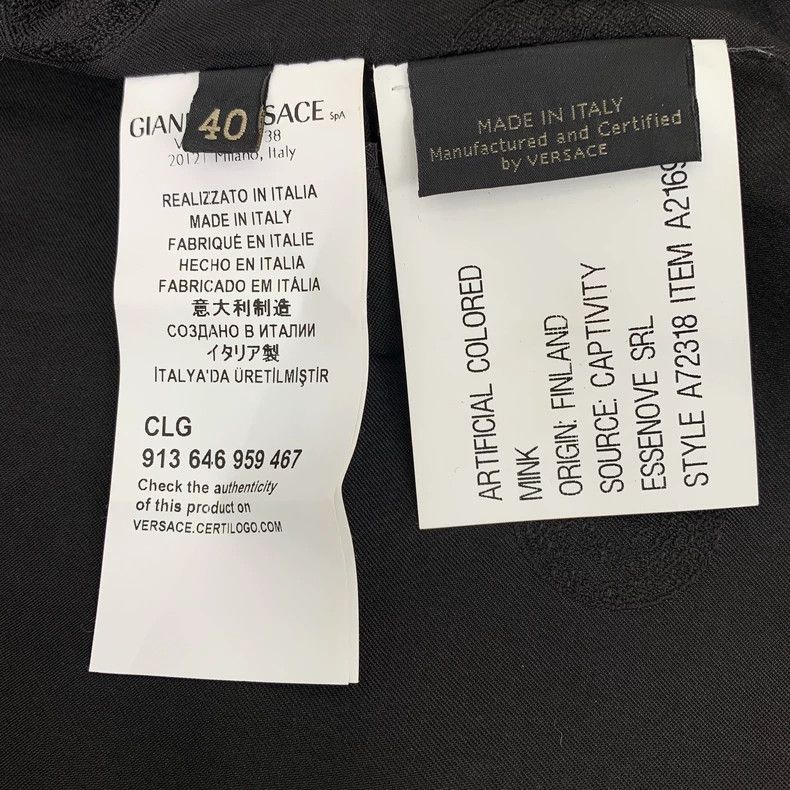 Versace Versace Black leopard print fur collar and long sleeves Size M / US 6-8 / IT 42-44 - 6 Thumbnail