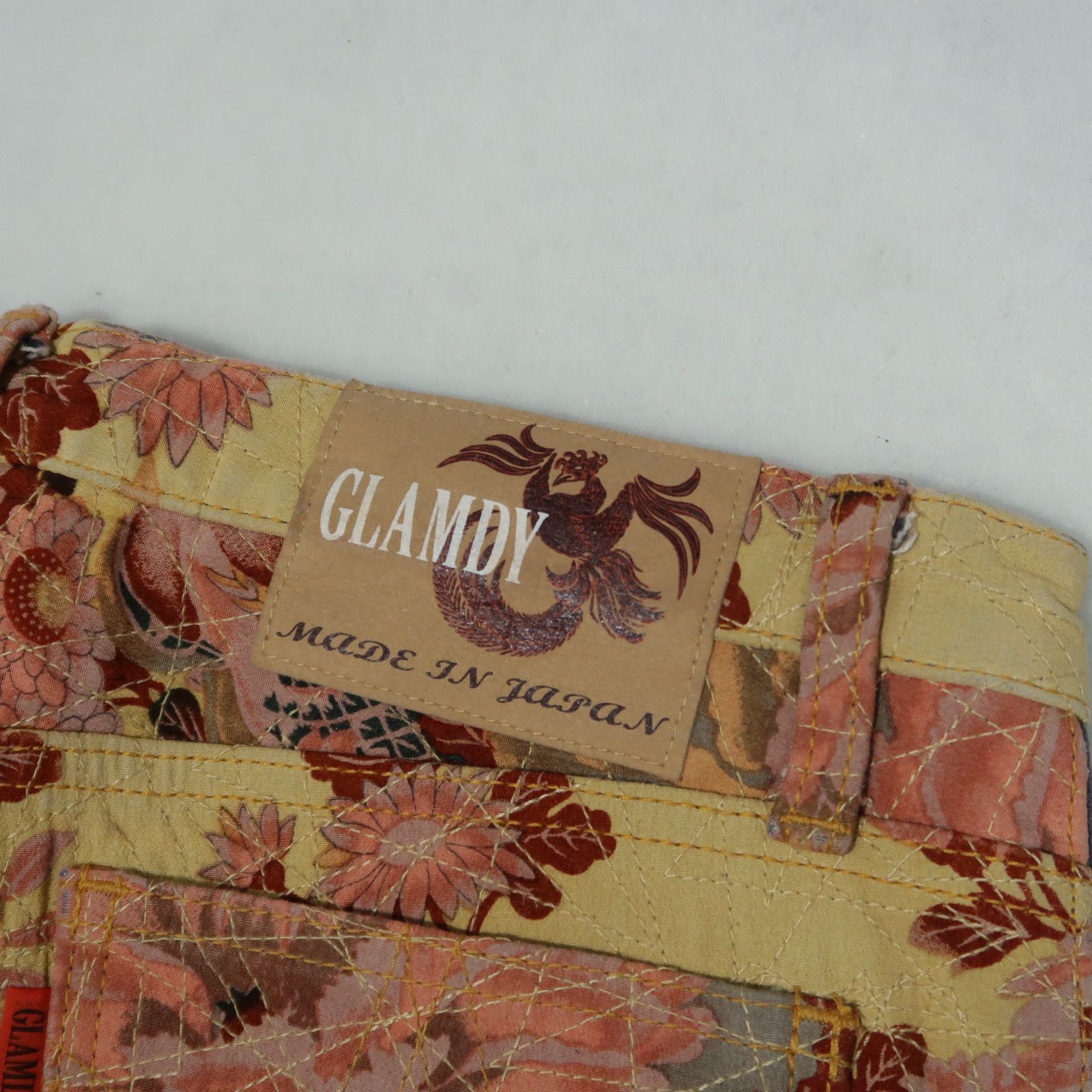 Japanese Brand 1990s Vintage Glamdy Karakuri Tamashii Boro Denim Floral Size US 30 / EU 46 - 10 Thumbnail