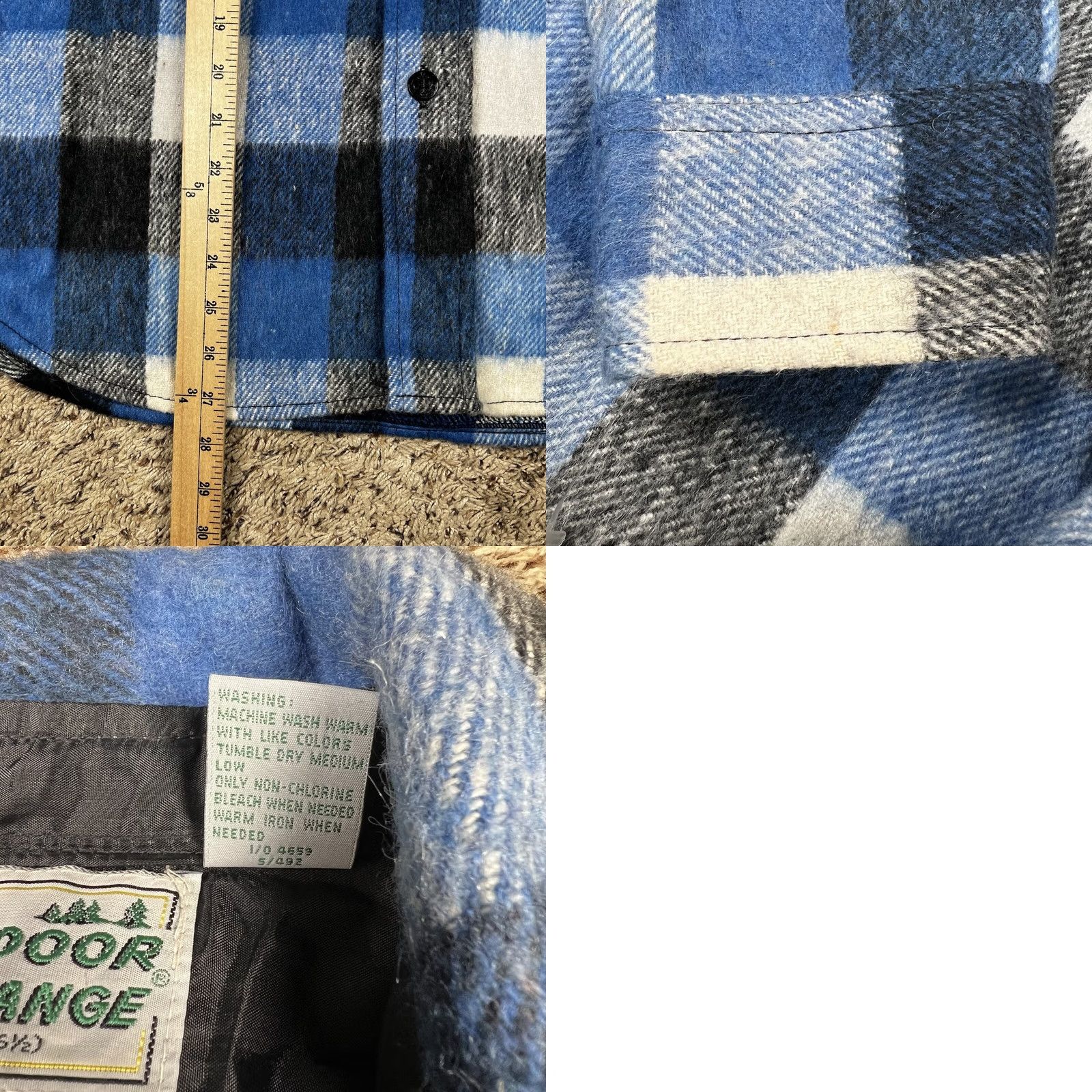 Vintage VINTAGE Outdoor Exchange Flannel Shirt Mens Large Blue Plaid 90s Size US L / EU 52-54 / 3 - 9 Thumbnail
