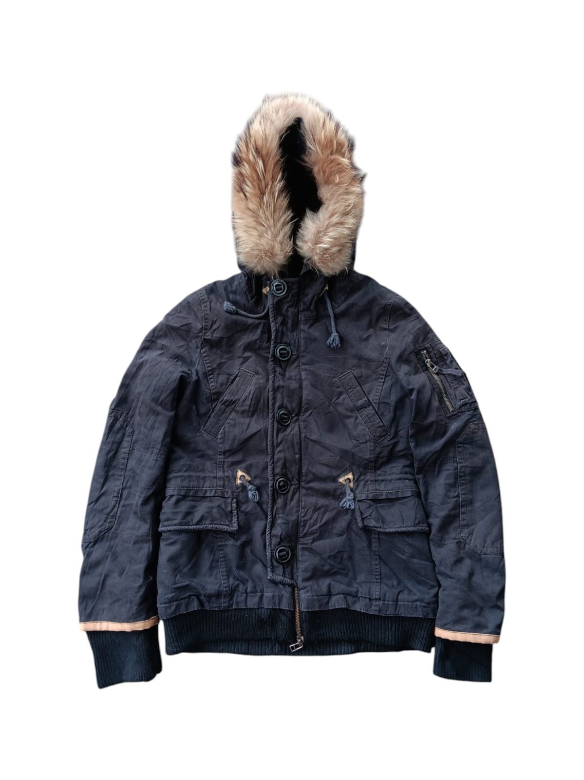 Japanese Brand Moussy japan fur raccoon lgb style jacket Size US M / EU 48-50 / 2 - 2 Thumbnail