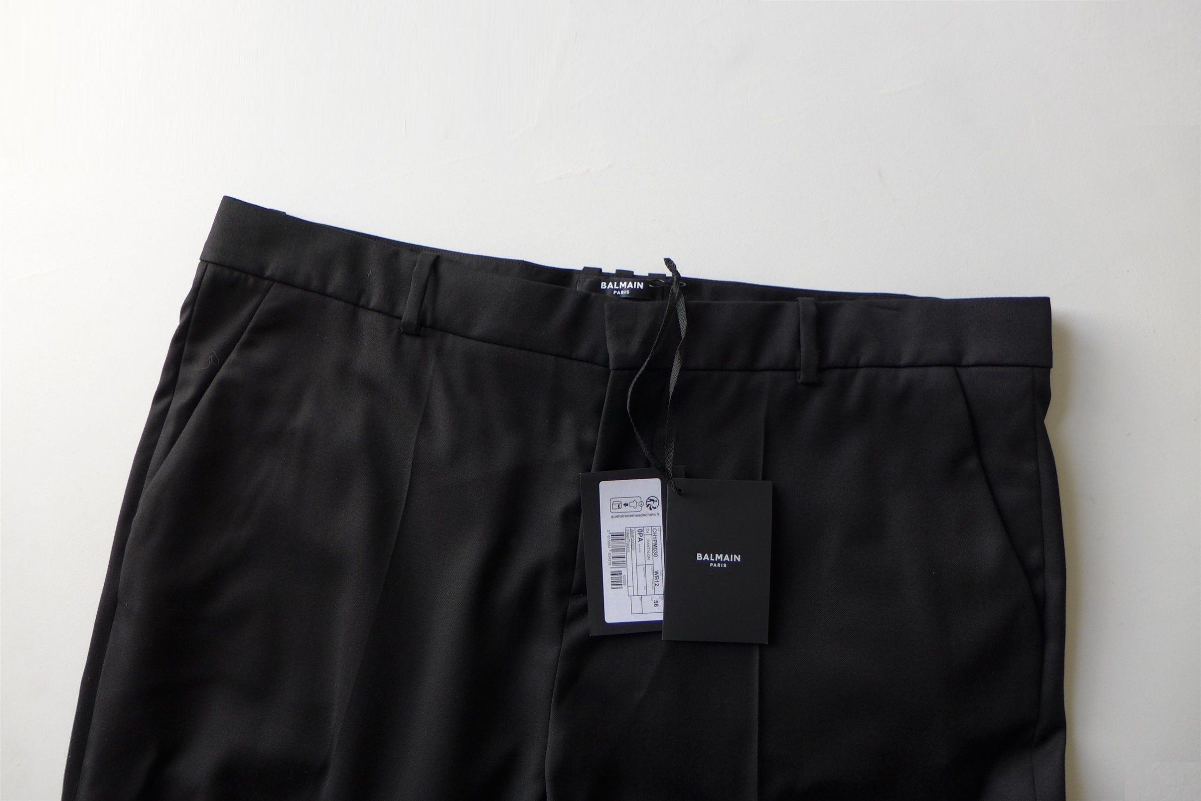 Balmain Balmain Tailored Trousers - Black Wool Size US 38 / EU 54 - 10 Thumbnail
