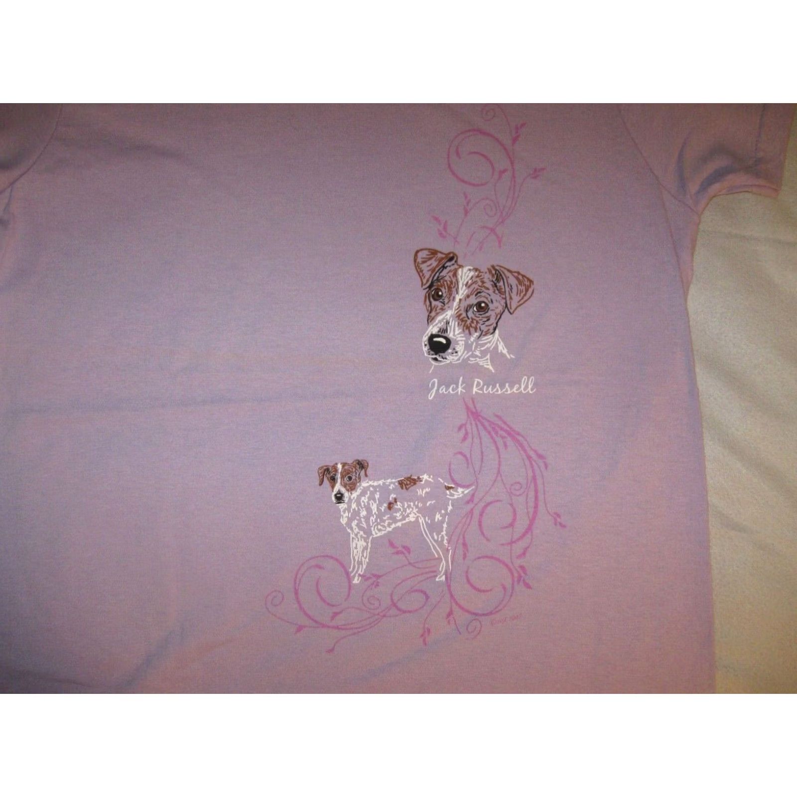 Gildan JACK RUSSELL TERRIER Dog Lovers GR8 Dogs T Shirt New Women's Small Ladies CUTE Size S / US 4 / IT 40 - 2 Thumbnail