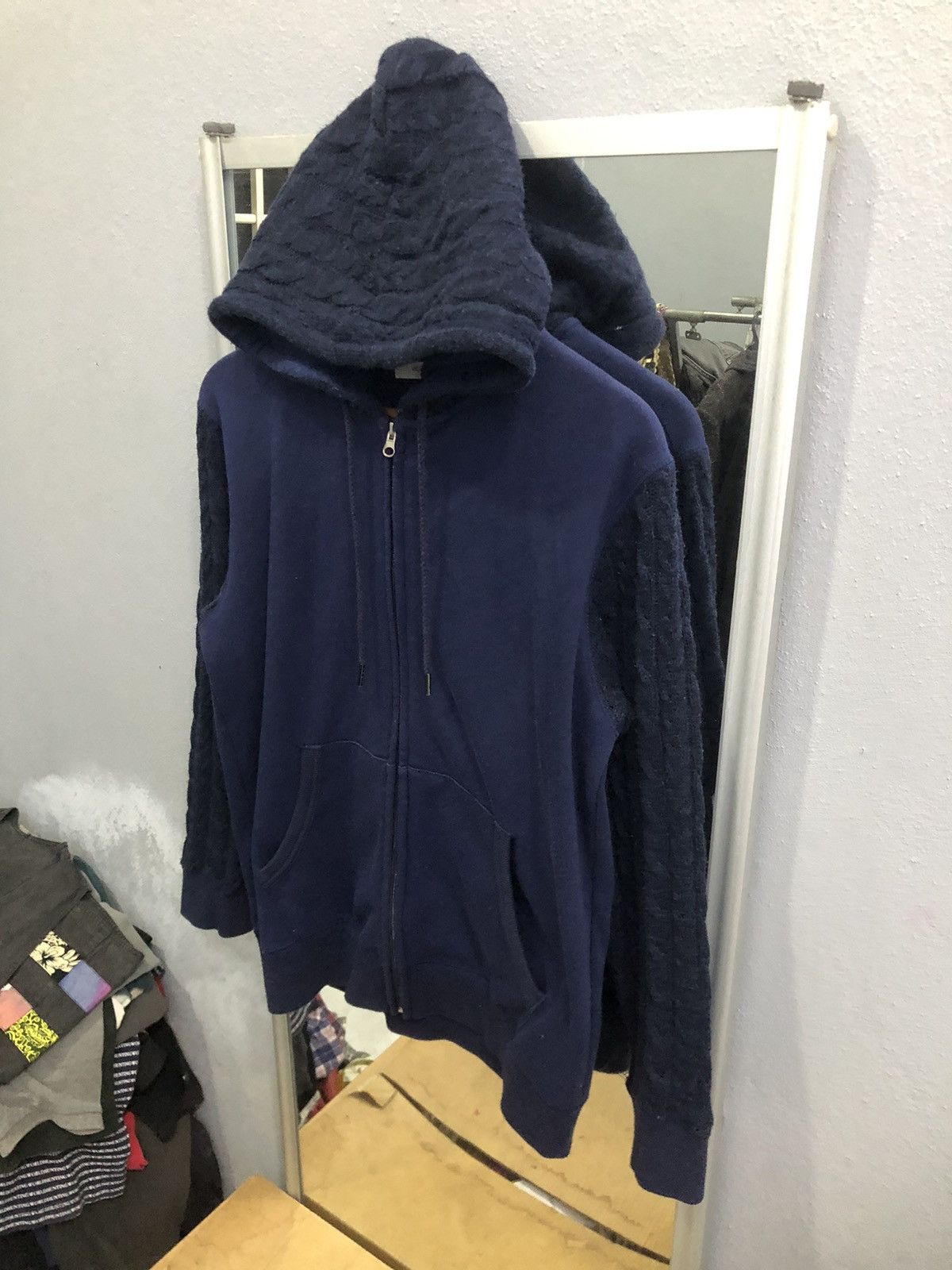 Japanese Brand Viccess Cable Knit Sleeve & Hood Zip Hoodie Size US L / EU 52-54 / 3 - 2 Thumbnail