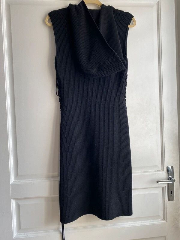 Christian Dior Monsieur × Dior × DressCamp Christian Dior Dress Mini Wool Hoodie Lace up Vintage Size M / US 6-8 / IT 42-44 - 2 Thumbnail