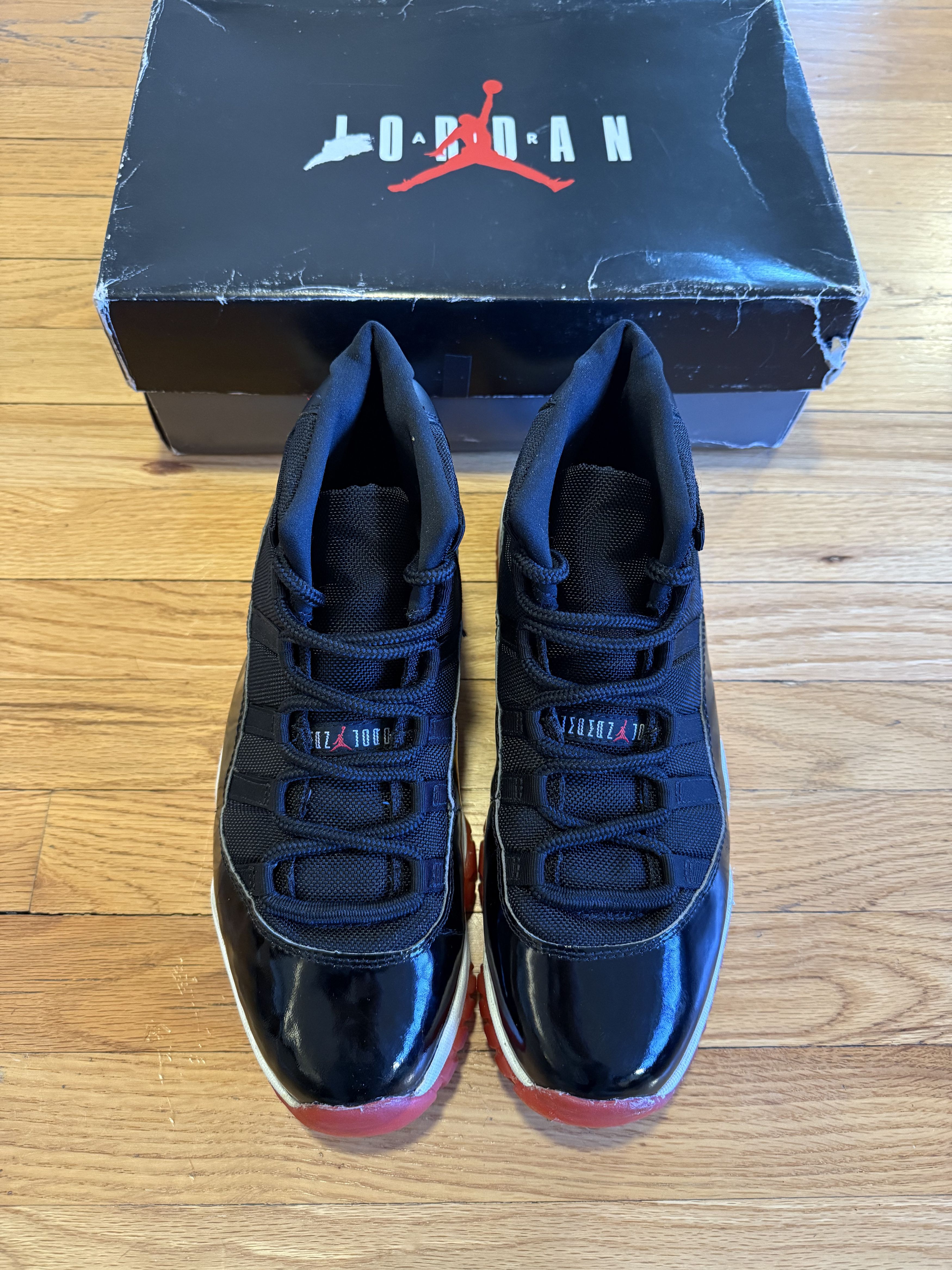 Jordan Brand 1996 Air Jordan XI 11 Bred OG With Box 130245 062 Size US 12 / EU 45 - 4 Thumbnail