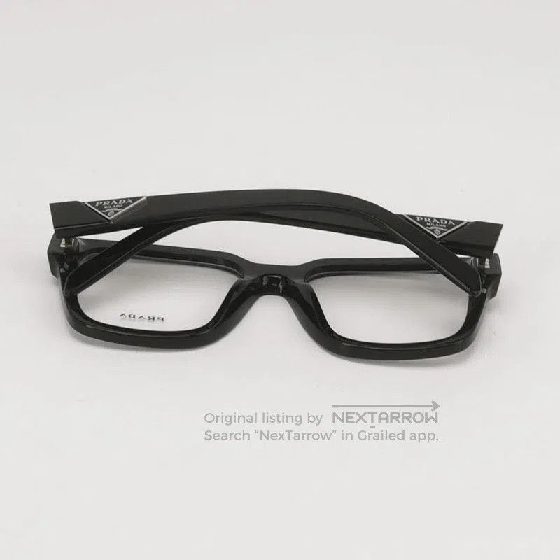 Prada Prada Black Triangle Logo Glasses. Size ONE SIZE - 2 Thumbnail