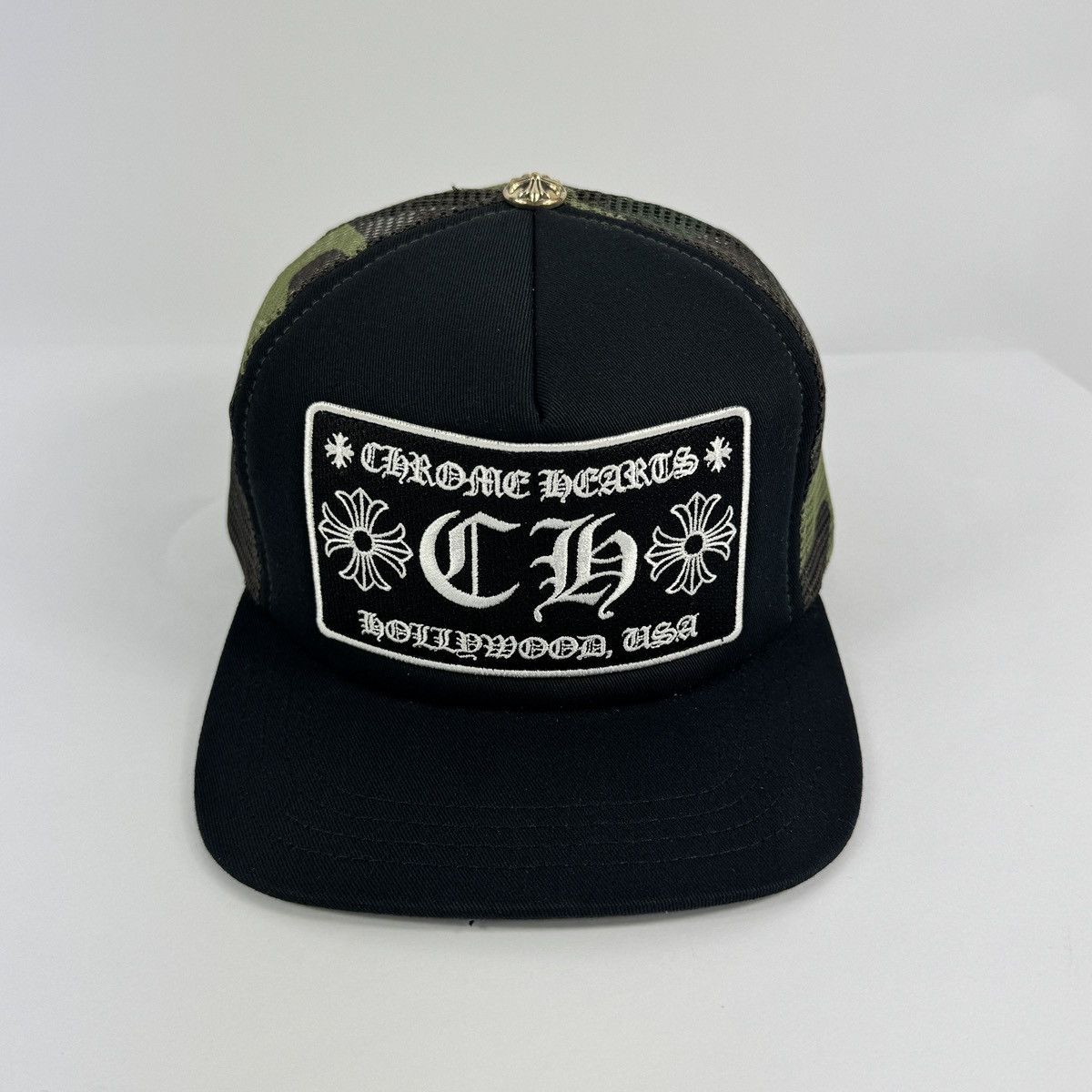 Chrome Hearts LOGO EMBROIDERED CAMOFLOUAGE TRUCKER CAP RARE Size ONE SIZE - 1 Thumbnail