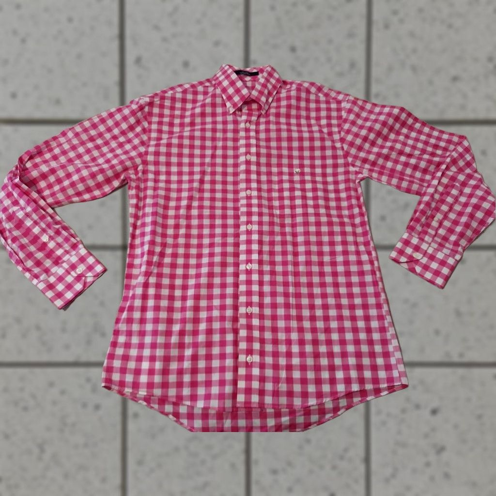 Pinko Cotton Brothers Dress Shirt Mens M Pink Cotton Shirt Size 40R - 1 Thumbnail