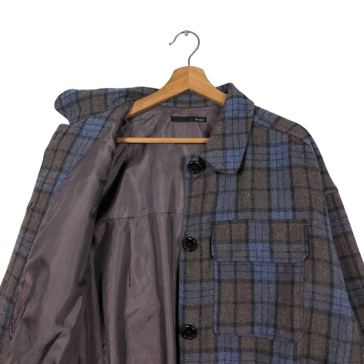 Flannel 🔥VINTAGE FLANNEL JACKET HEATHER TARTAN DESIGN ISSEY MIYAKE Size US M / EU 48-50 / 2 - 14 Thumbnail
