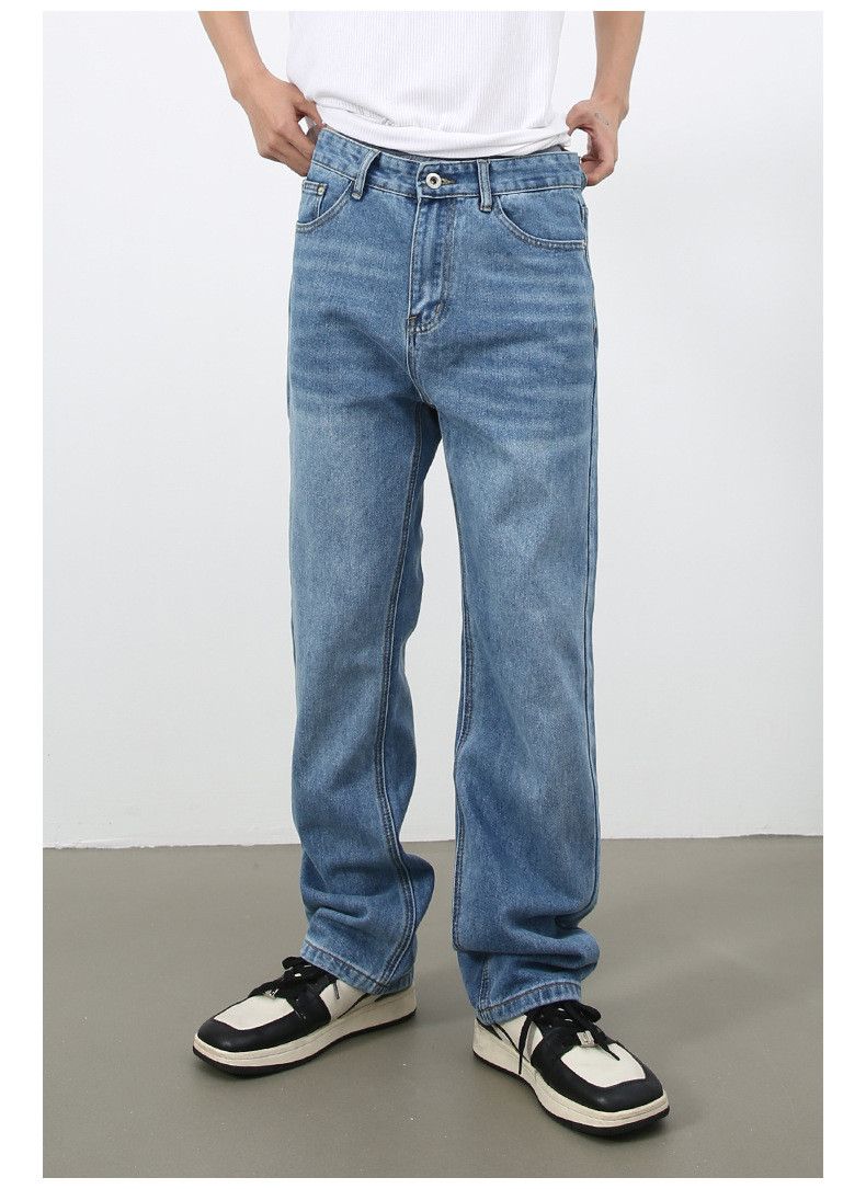 Japanese Brand × Jean Japanese retro straight washed jeans loose straight Size US 32 / EU 48 - 3 Thumbnail