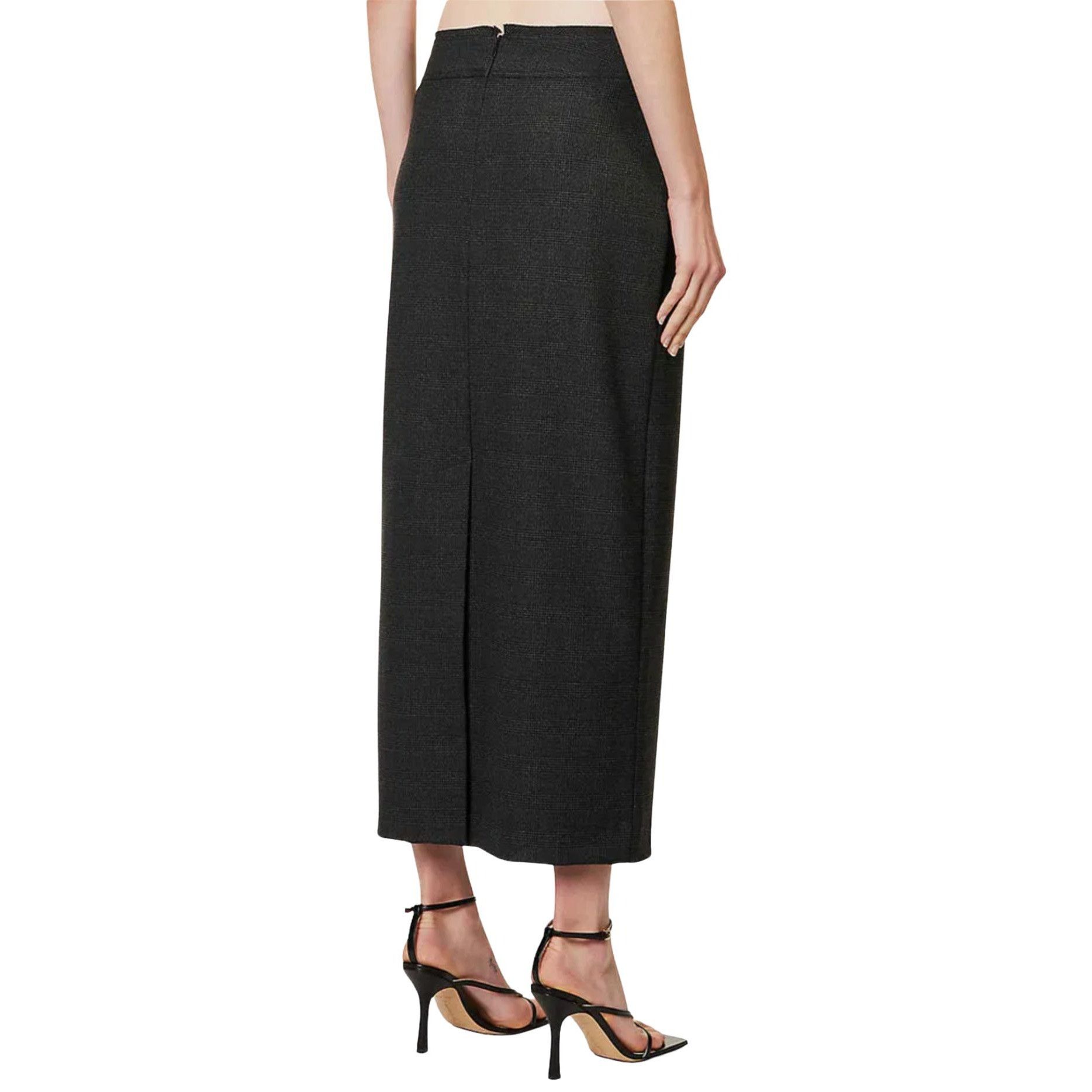 BEC + BRIDGE BEC + BRIDGE Tali Check-Print Stretch-Woven Midi Grey Skirt Size 26" / US 2 / IT 38 - 6 Thumbnail