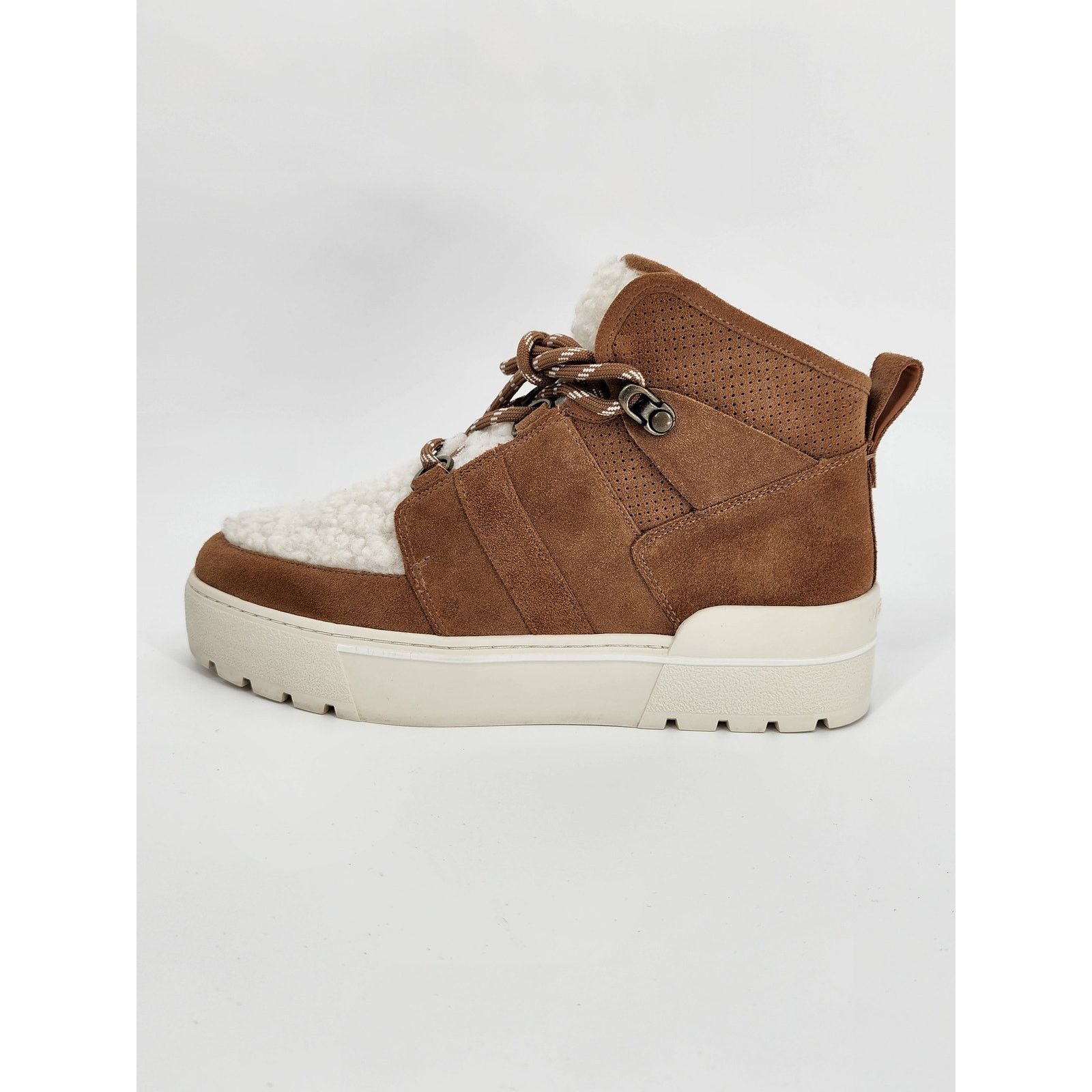 J/Slides J/Slides High-Top Faux Shearling & Suede Sneakers Size 8.5 Size US 8.5 / IT 38.5 - 2 Thumbnail