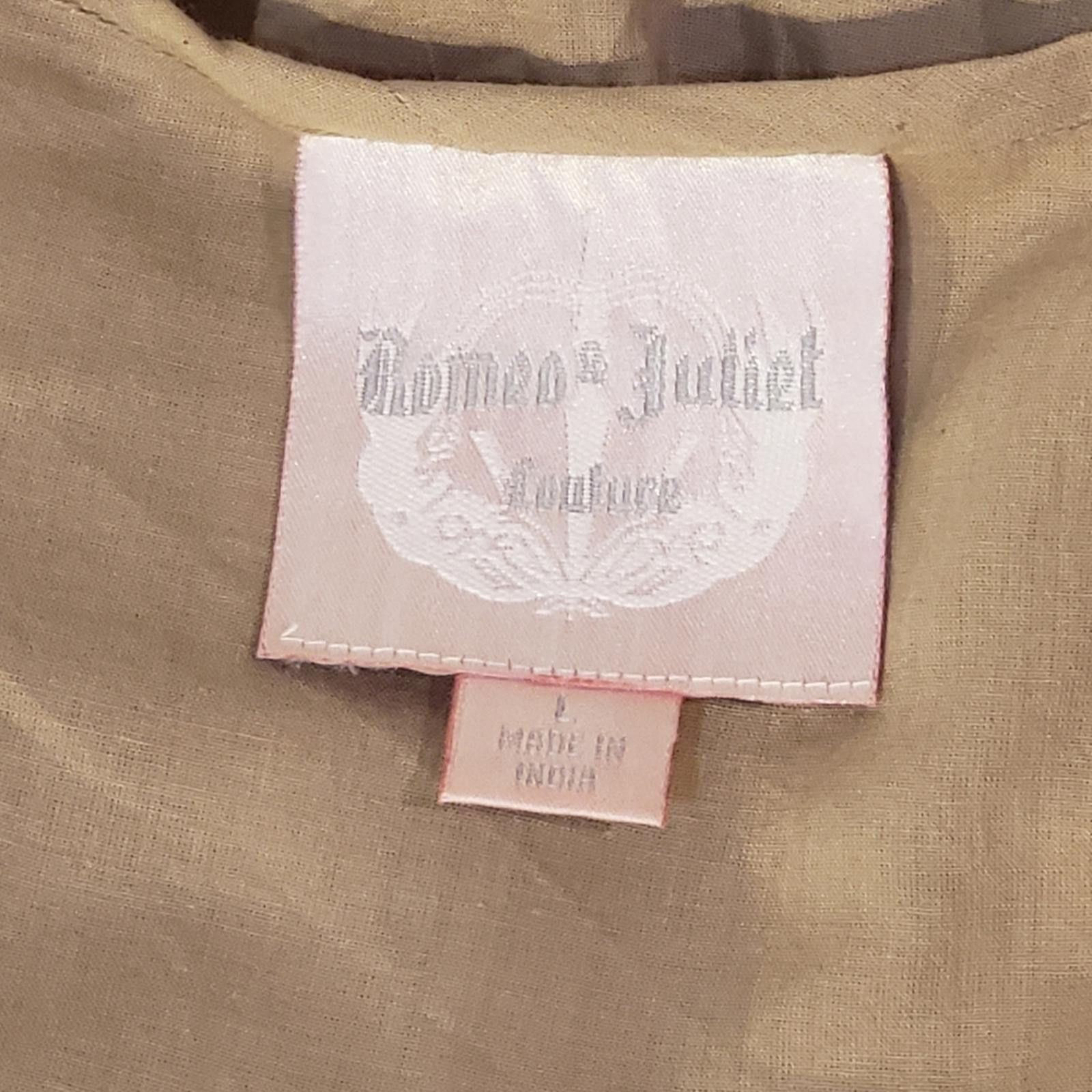 Other Romeo & Juliet Couture -Tan with Sequin Peplum Top Size L / US 10 / IT 46 - 3 Thumbnail