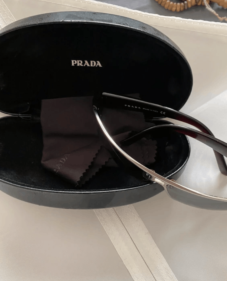 Prada PRADA Sunglasses SPR 70G Wrap Star Rimless Luna Rossa Size ONE SIZE - 4 Thumbnail