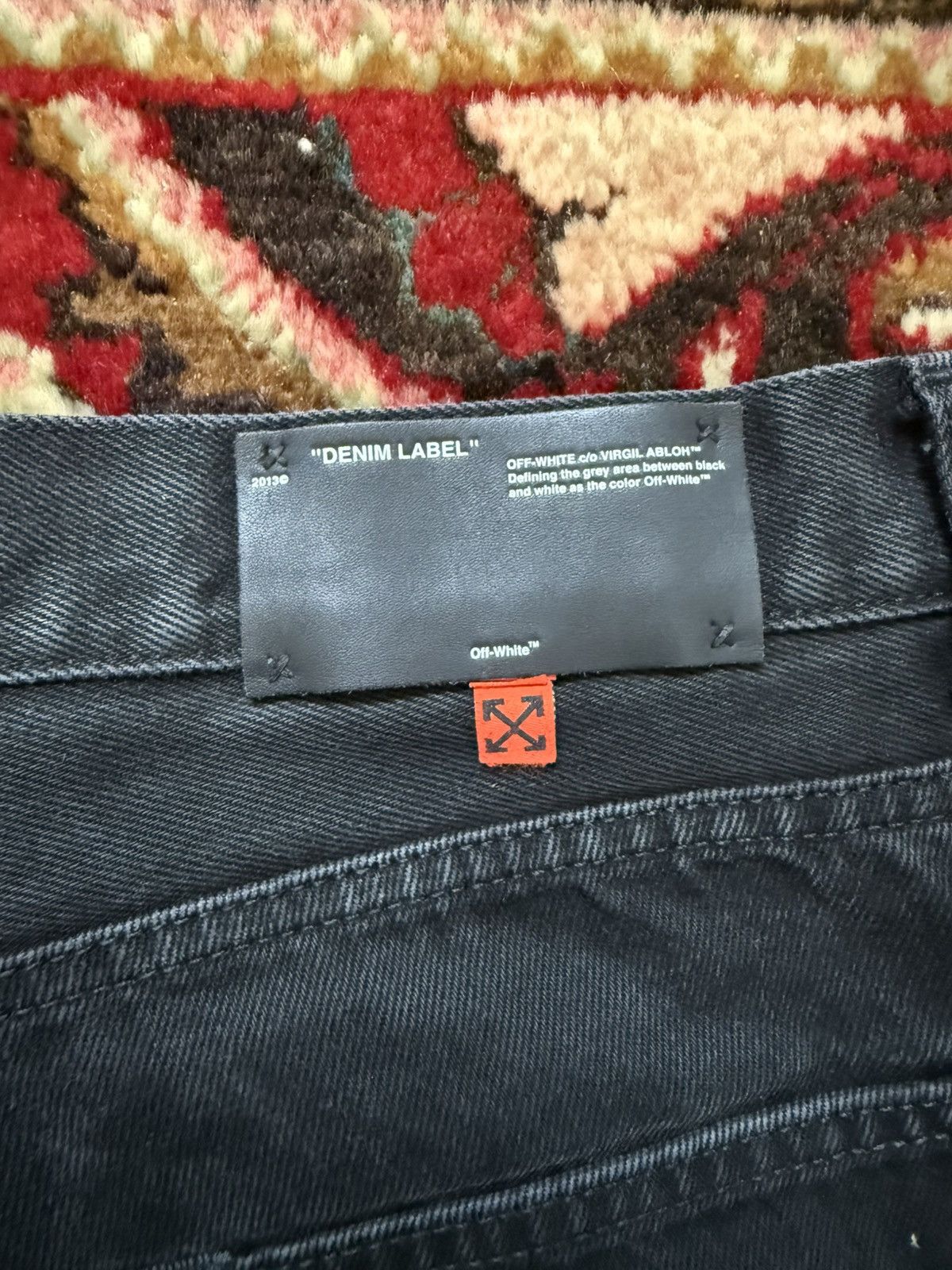 Off-White Off white flared denim with embroidered stripes Size US 29 - 6 Thumbnail