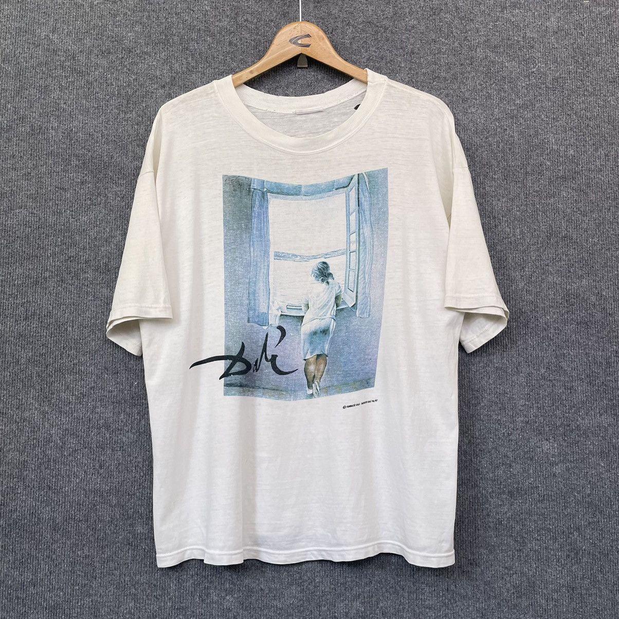 Vintage 1997 Salvador Dali Window Woman Painting Archival T Shirt Size US L / EU 52-54 / 3 - 1 Thumbnail
