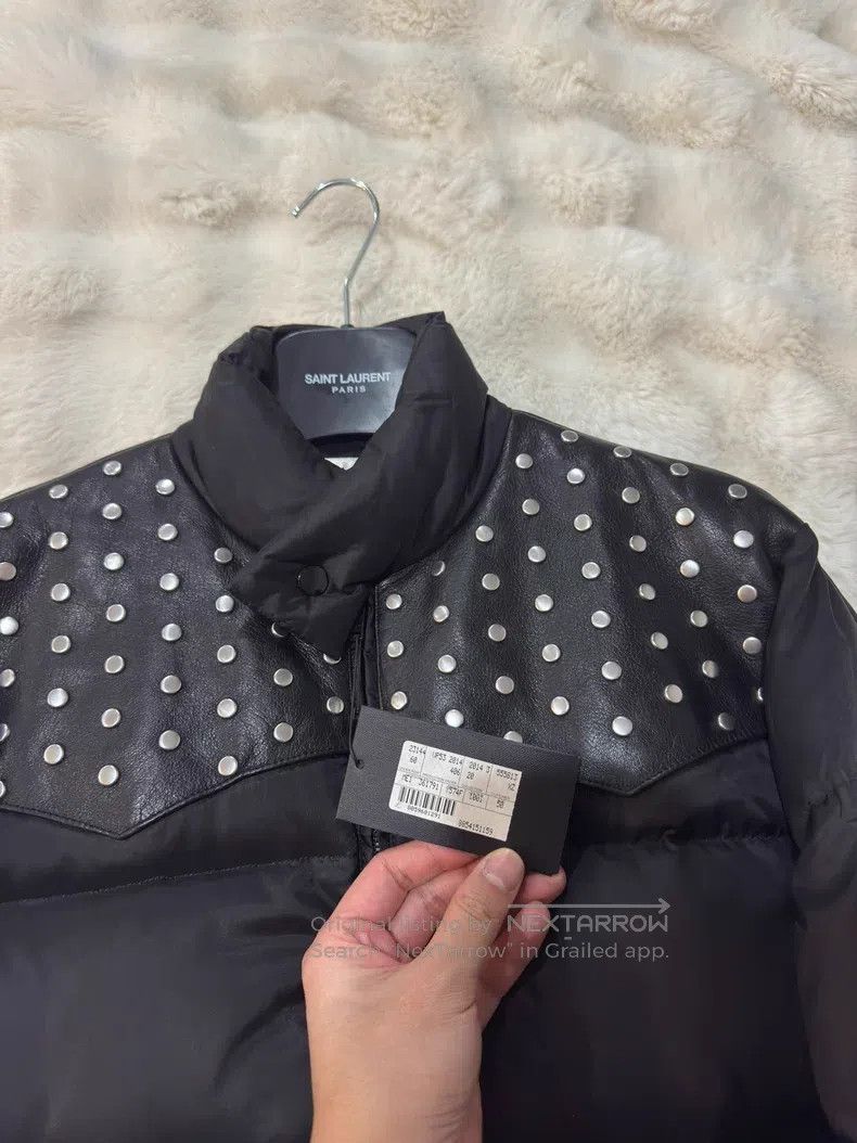 Saint Laurent Paris Saint Laurent Paris Studded Leather Puffer Jacket Size US M / EU 48-50 / 2 - 2 Thumbnail