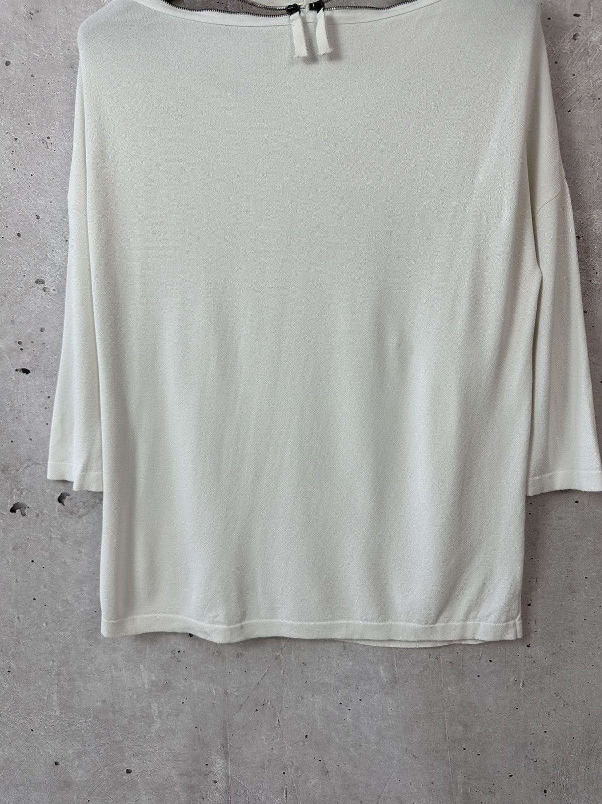 Annette Gortz Annette Gortz Made in Germany Viscose White Zipper Sweater Size S / US 4 / IT 40 - 11 Thumbnail