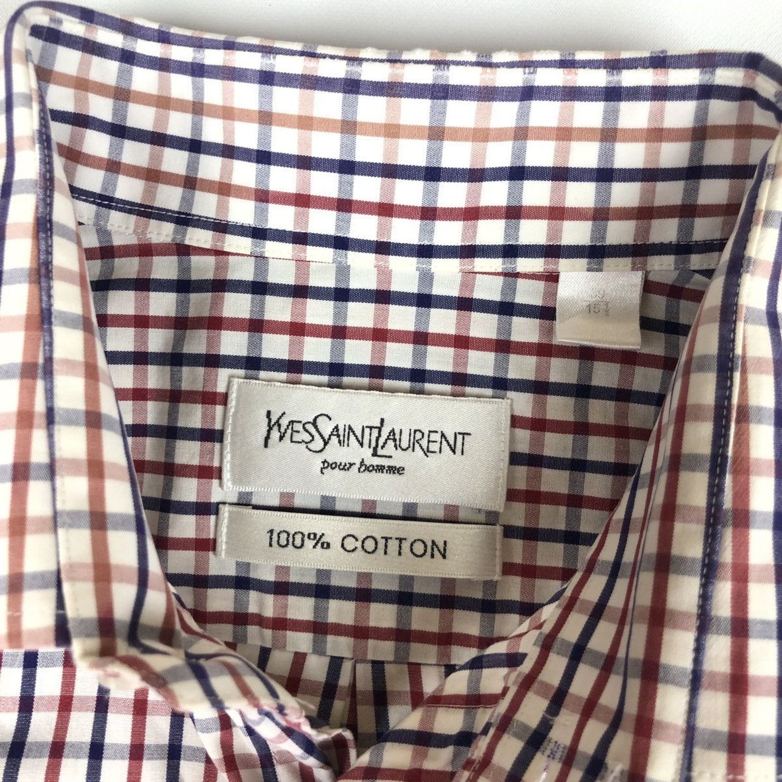 Yves Saint Laurent YSL Logo Shirt Yves Saint Laurent Vintage Size US M / EU 48-50 / 2 - 6 Thumbnail