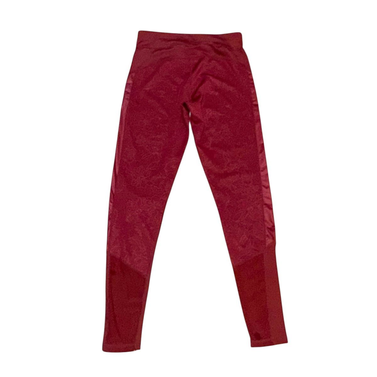 Adidas Adidas D2M burgundy floral print athletic leggings Size 30" / US 8 / IT 44 - 2 Thumbnail