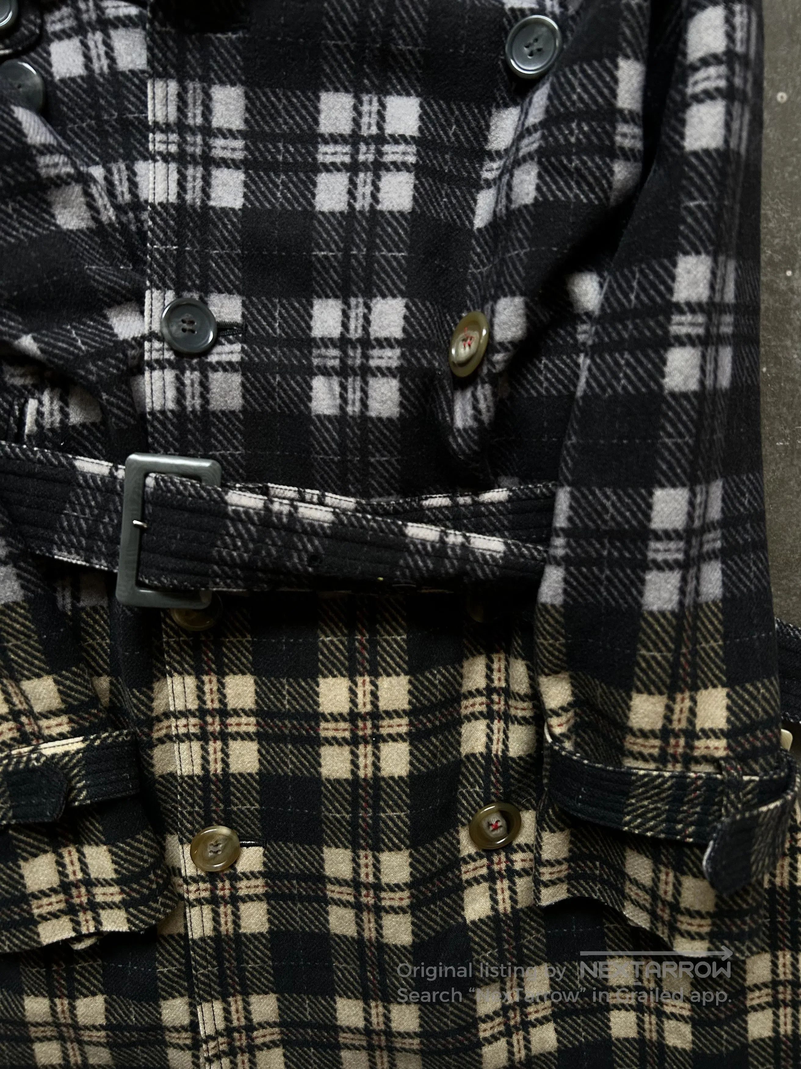 ANREALAGE multicolor check patterned trench coat. Size M / US 6-8 / IT 42-44 - 4 Thumbnail