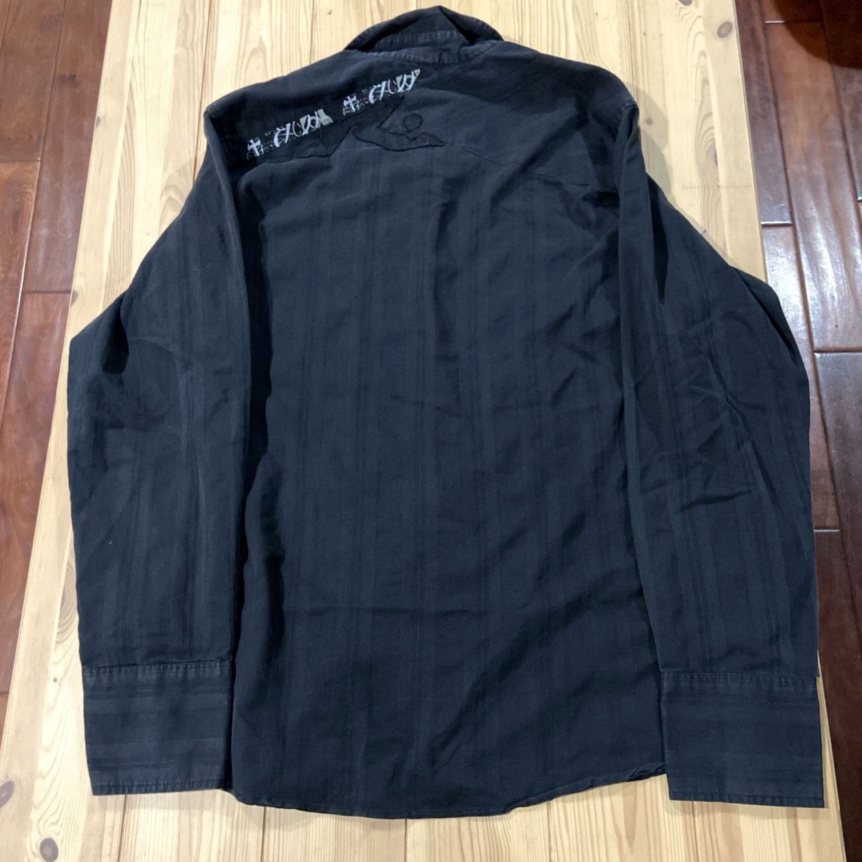 Rusty VINTAGE Rusty Shirt Button-Up Long Sleeve Black XL Men Cotton Polyester Blend Patch Size US XL / EU 56 / 4 - 5 Thumbnail