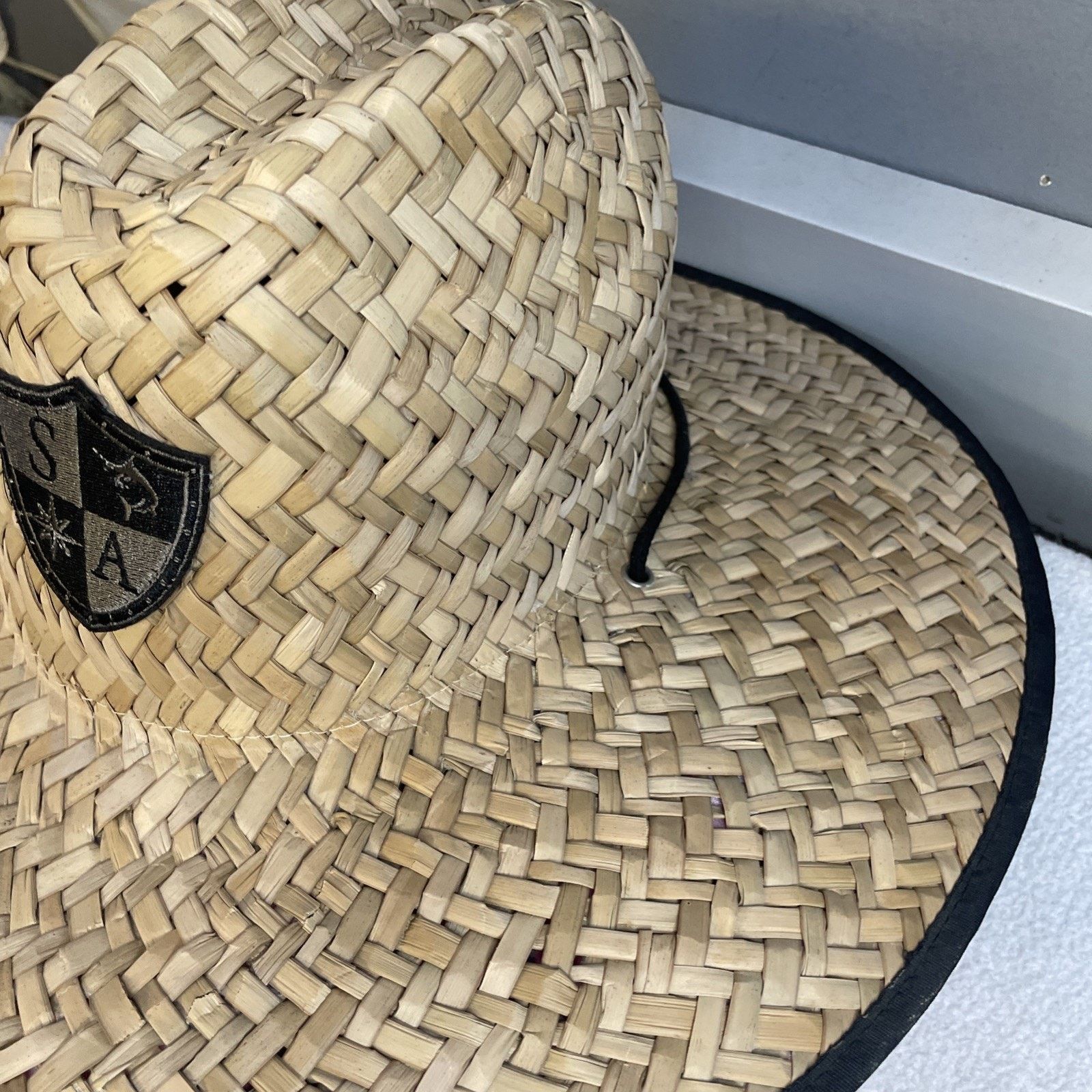 Other SA Palms Under Brim Straw Hat Flames Emblem Drawstring Size ONE SIZE - 3 Thumbnail