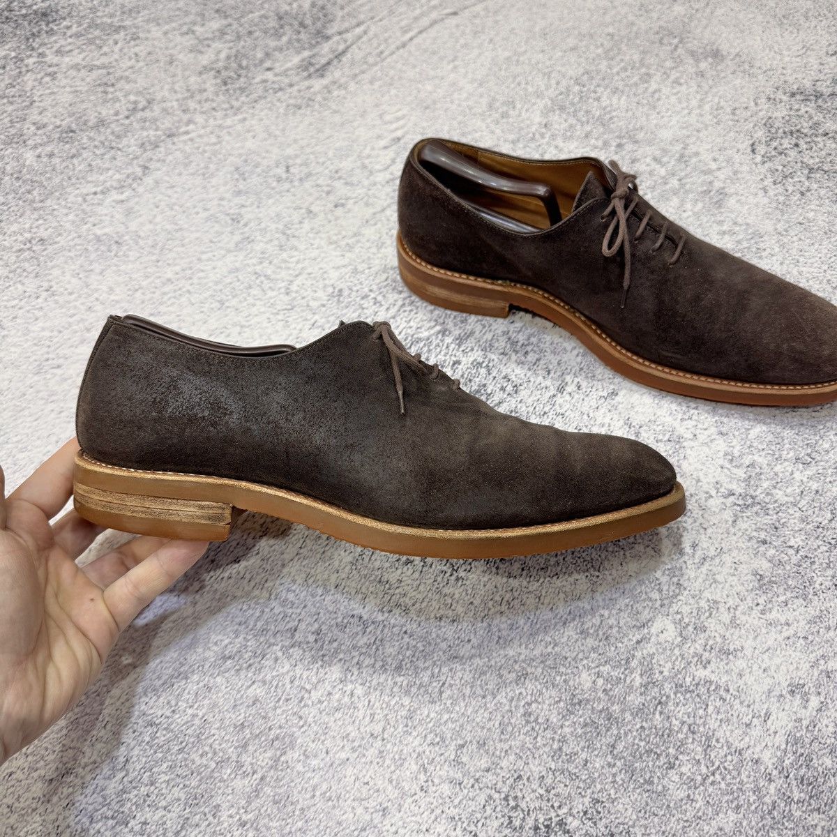 Carlos Santos Carlos Santos Mens Brown Suede Oxfords US9.5 UK8.5 Size US 9.5 / EU 42-43 - 4 Thumbnail