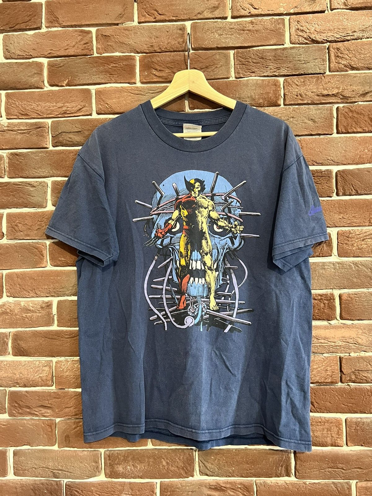 Marvel Comics Rare Vintage 90s Weapon X Wolverine Marvel Comics Navy L Size US L / EU 52-54 / 3 - 1 Thumbnail