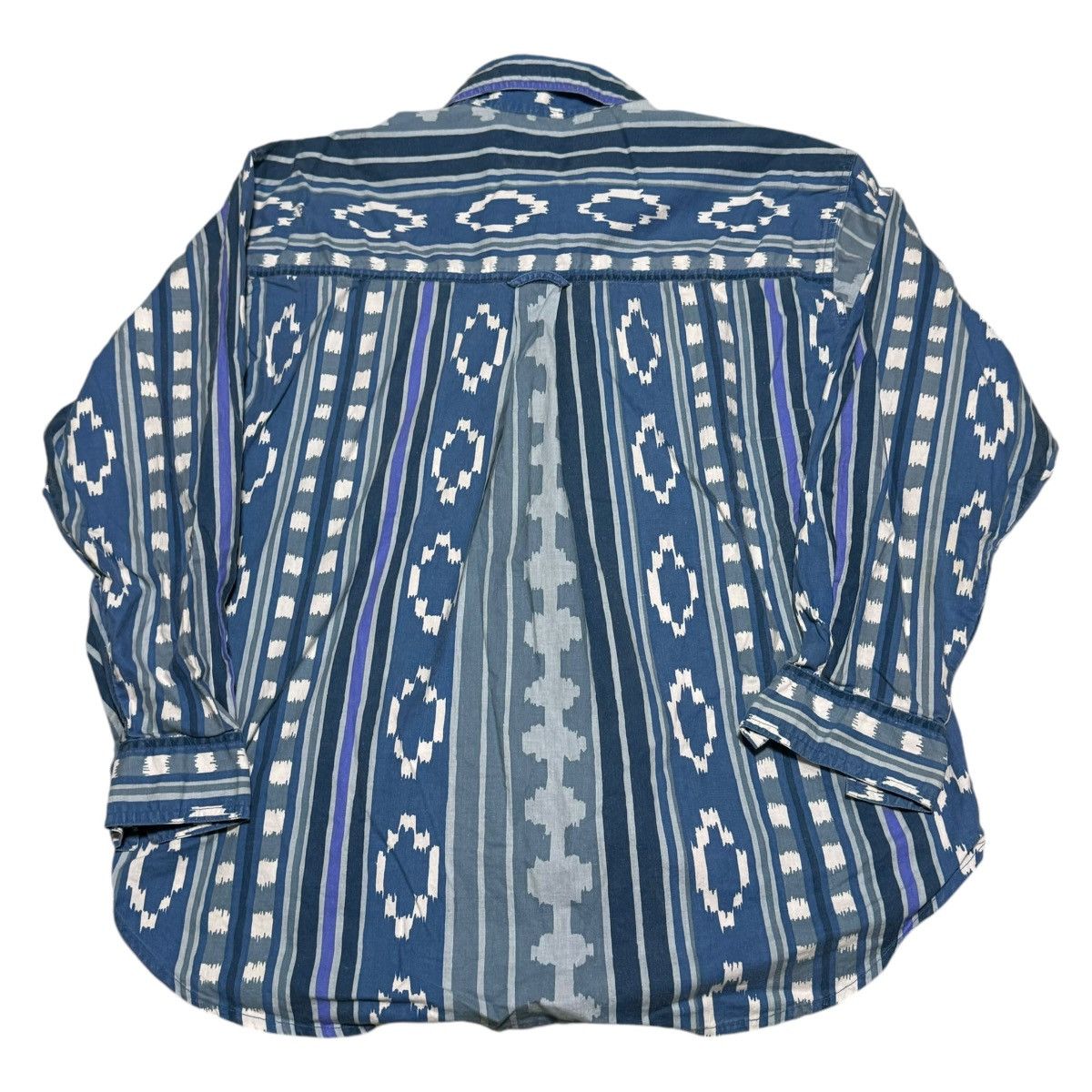 Vintage Vintage 90s Solutions Aztec Western Blue Shirt Adult M Size US M / EU 48-50 / 2 - 3 Thumbnail