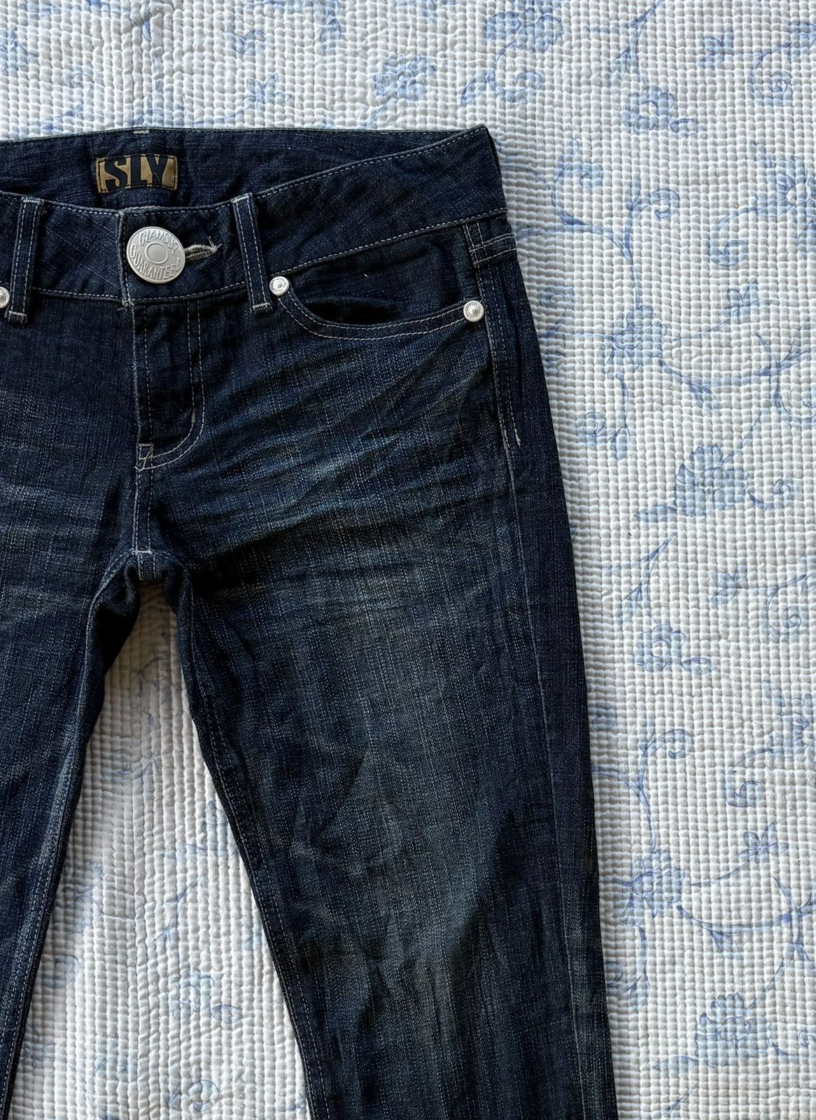SLY Japanese SLY Glamour Guarented Streetwear Flared Denim Size US 31 - 6 Thumbnail