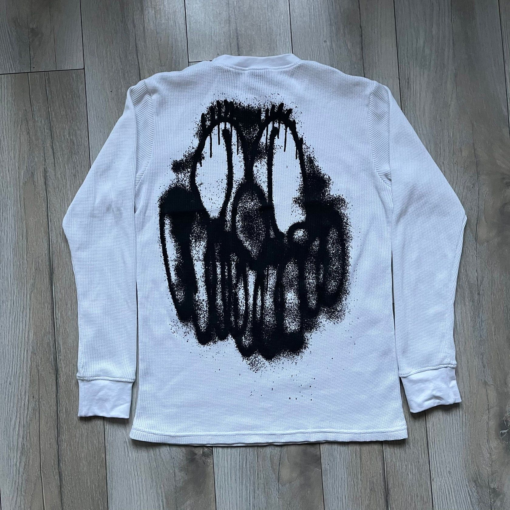 Other Slawn Graffiti White Waffle Longsleeve Size US L / EU 52-54 / 3 - 1 Thumbnail